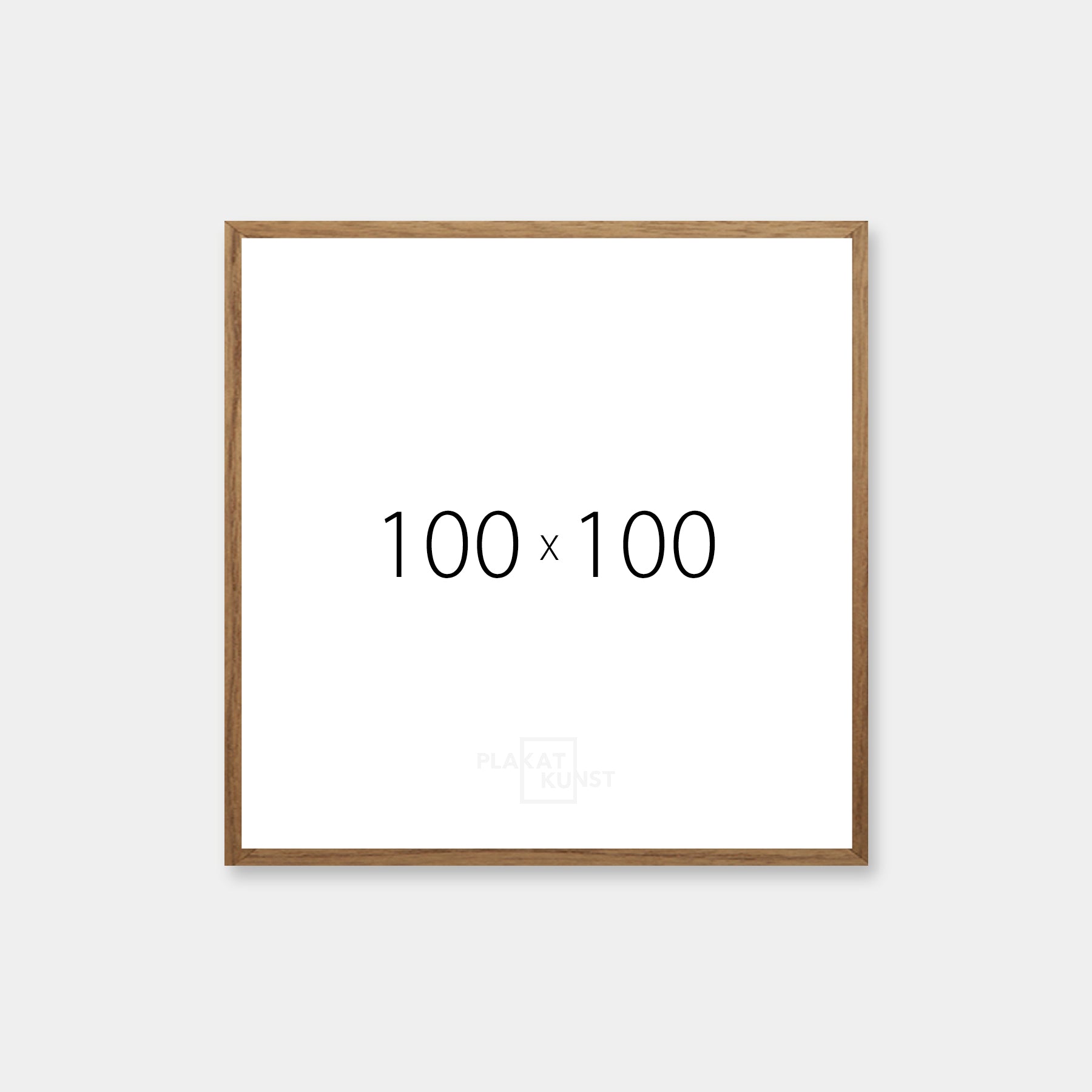 Dunkler Eichenrahmen - Breit (20 mm) - 100x100 cm