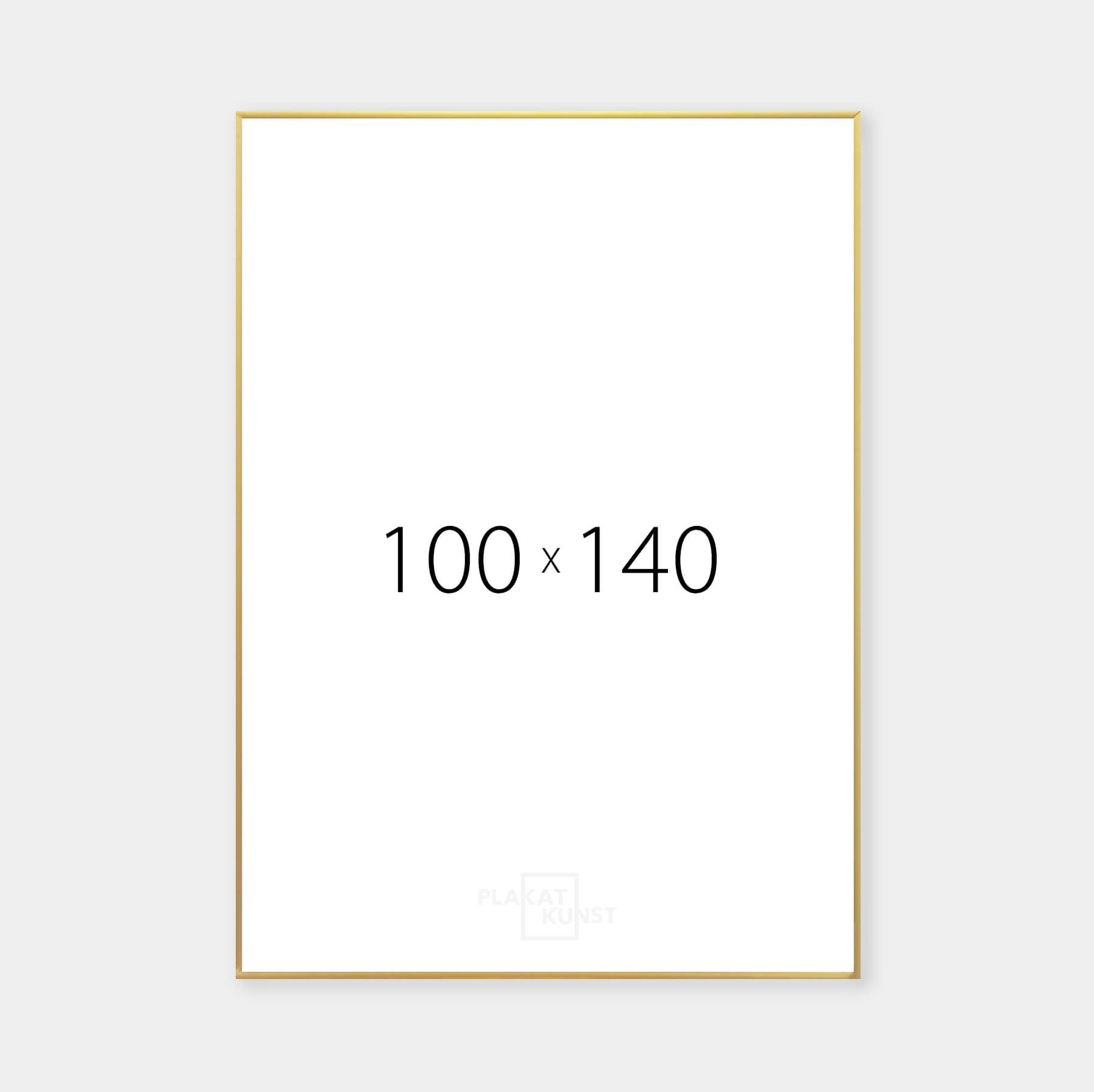 Aluminiumrahmen Gold – Schmal (6 mm) – 100x140 cm