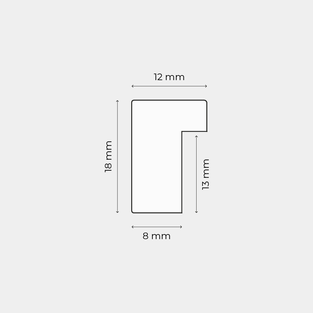 Dunkler Eichenrahmen - Schmal (12 mm) - A3 (30×42 cm)