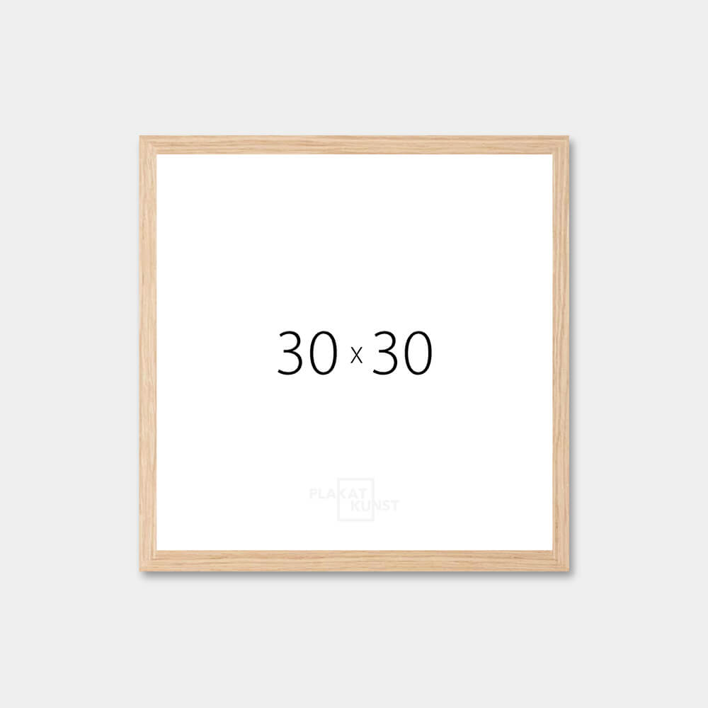 Massiver Eichenrahmen - Schmal (12 mm) - 30×30 cm