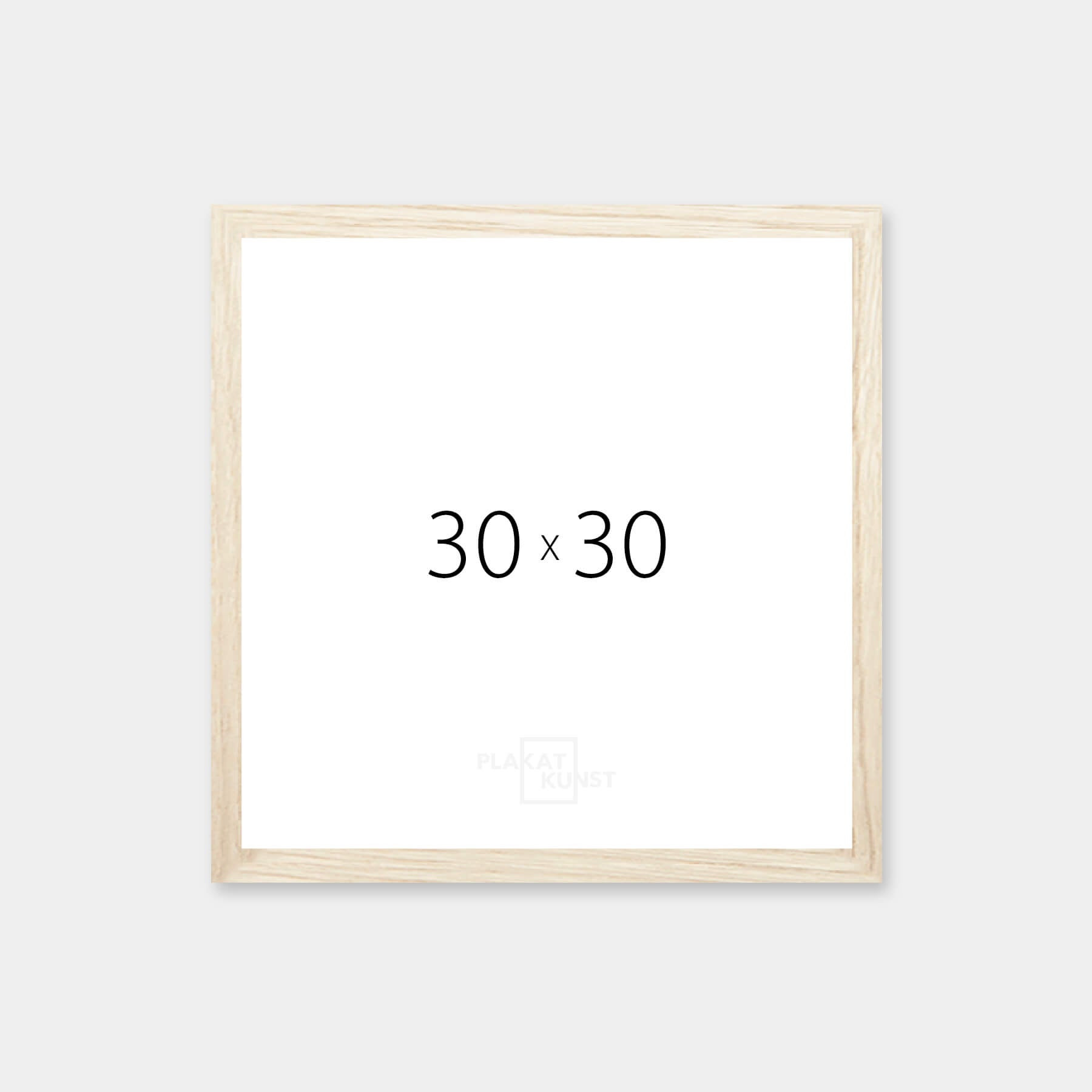 Heller Eichenrahmen - Schmal (15 mm) - 30×30 cm