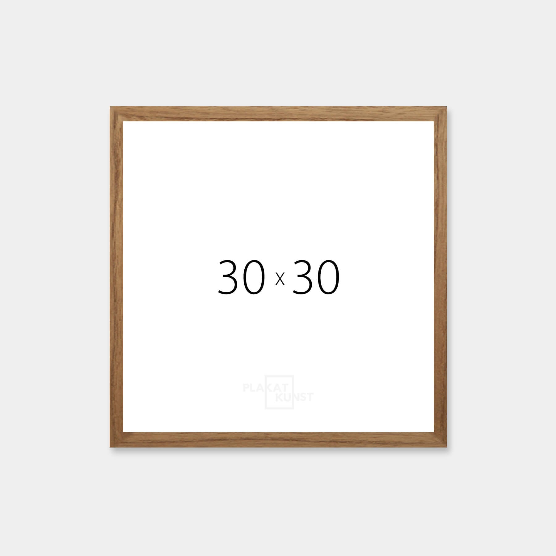 Dunkler Eichenrahmen – Schmal (12 mm) – 30x30 cm