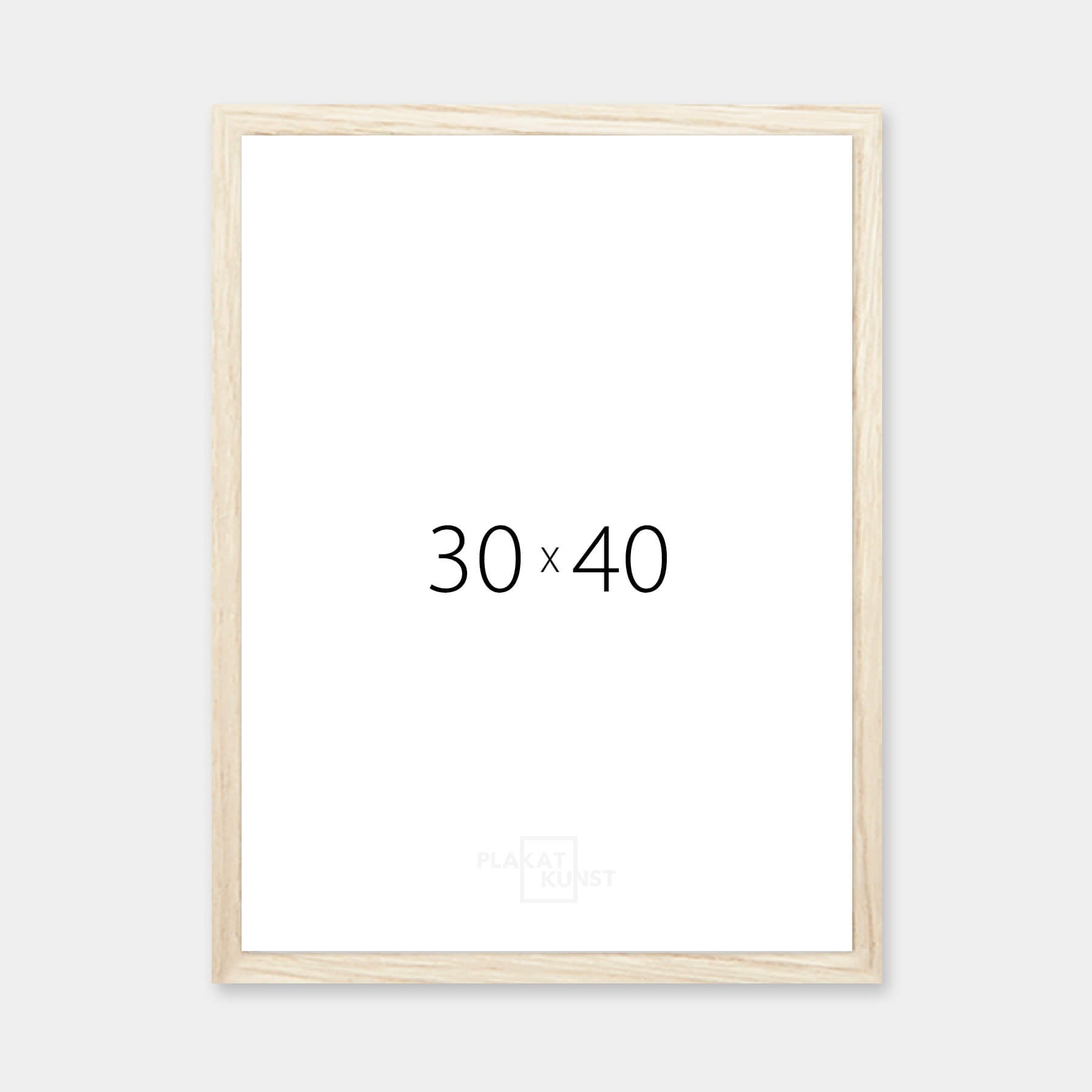 Heller Eichenrahmen - Schmal (15 mm) - 30×40 cm