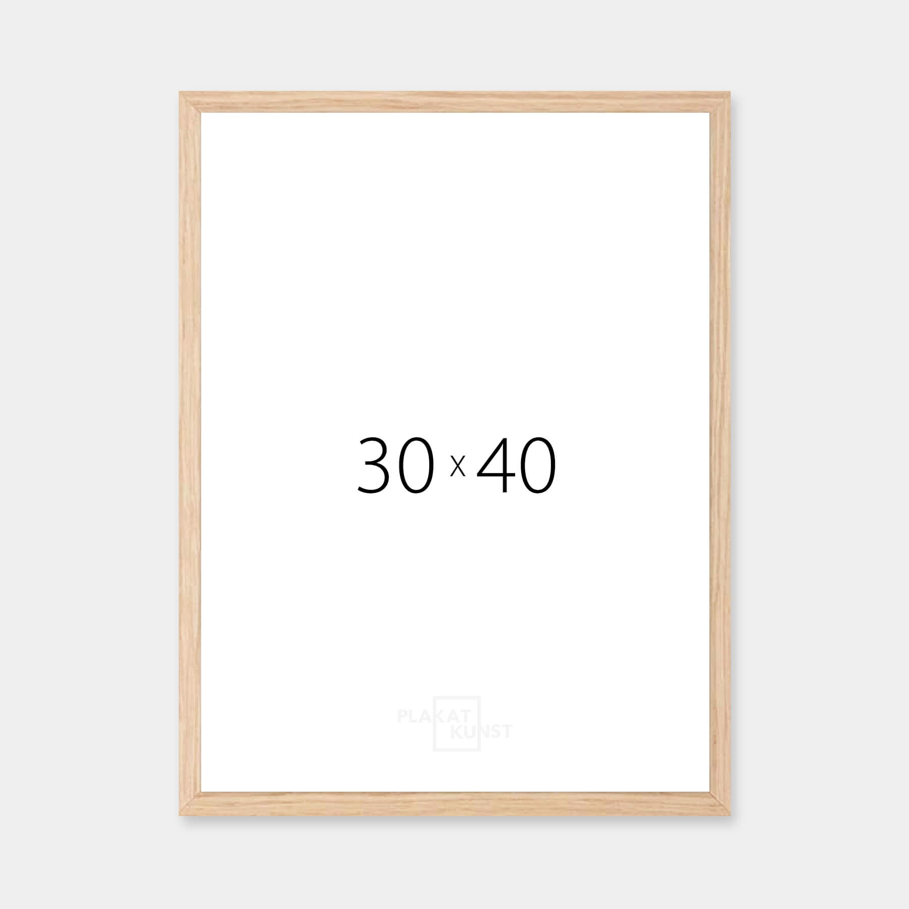 Massiver Eichenrahmen - Schmal (12 mm) - 30×40 cm