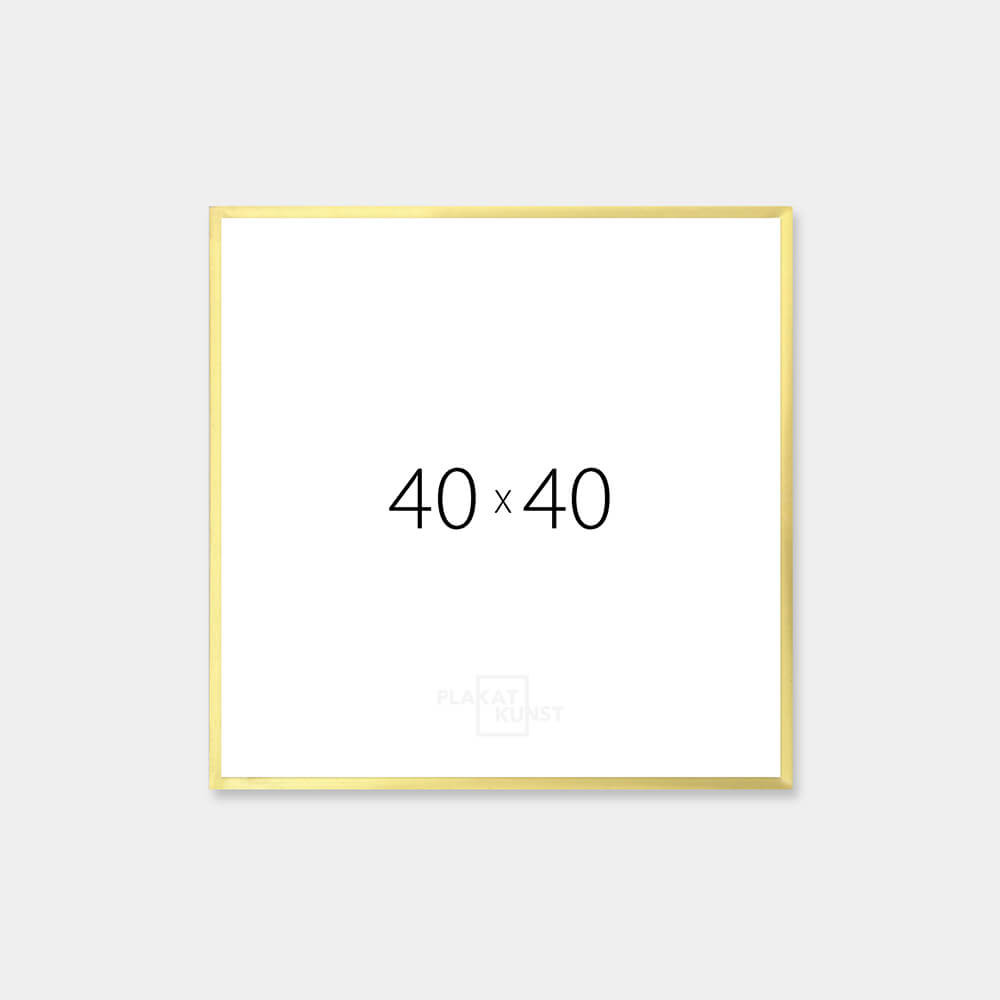 Aluminiumrahmen Gold – Schmal (9 mm) – 40×40 cm