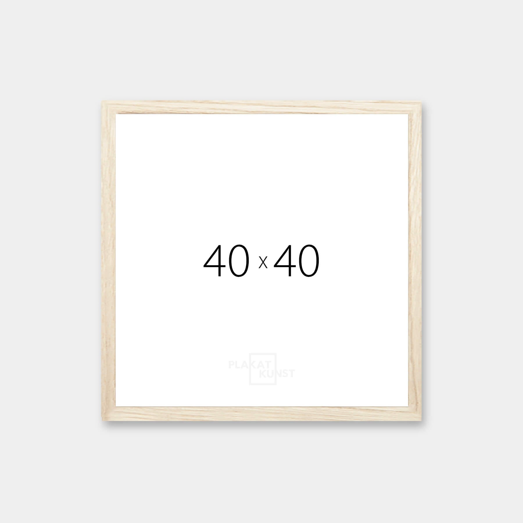 Heller Eichenrahmen – Breit (20 mm) – 40x40 cm