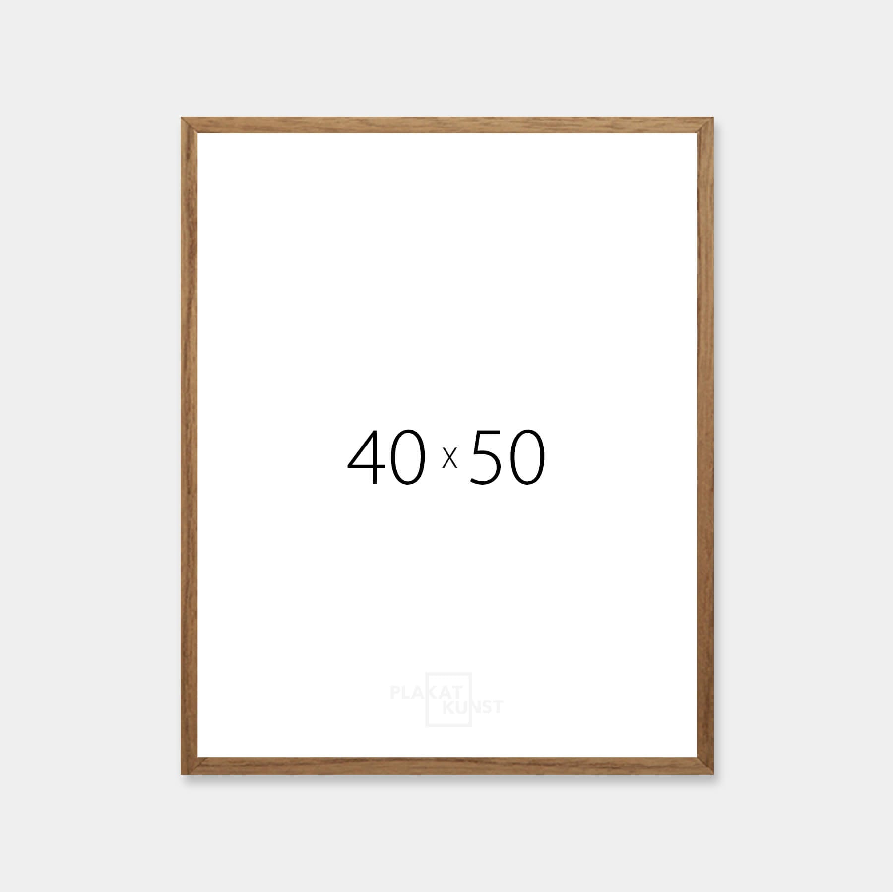 Dunkler Eichenrahmen – Schmal (12 mm) – 40x50 cm