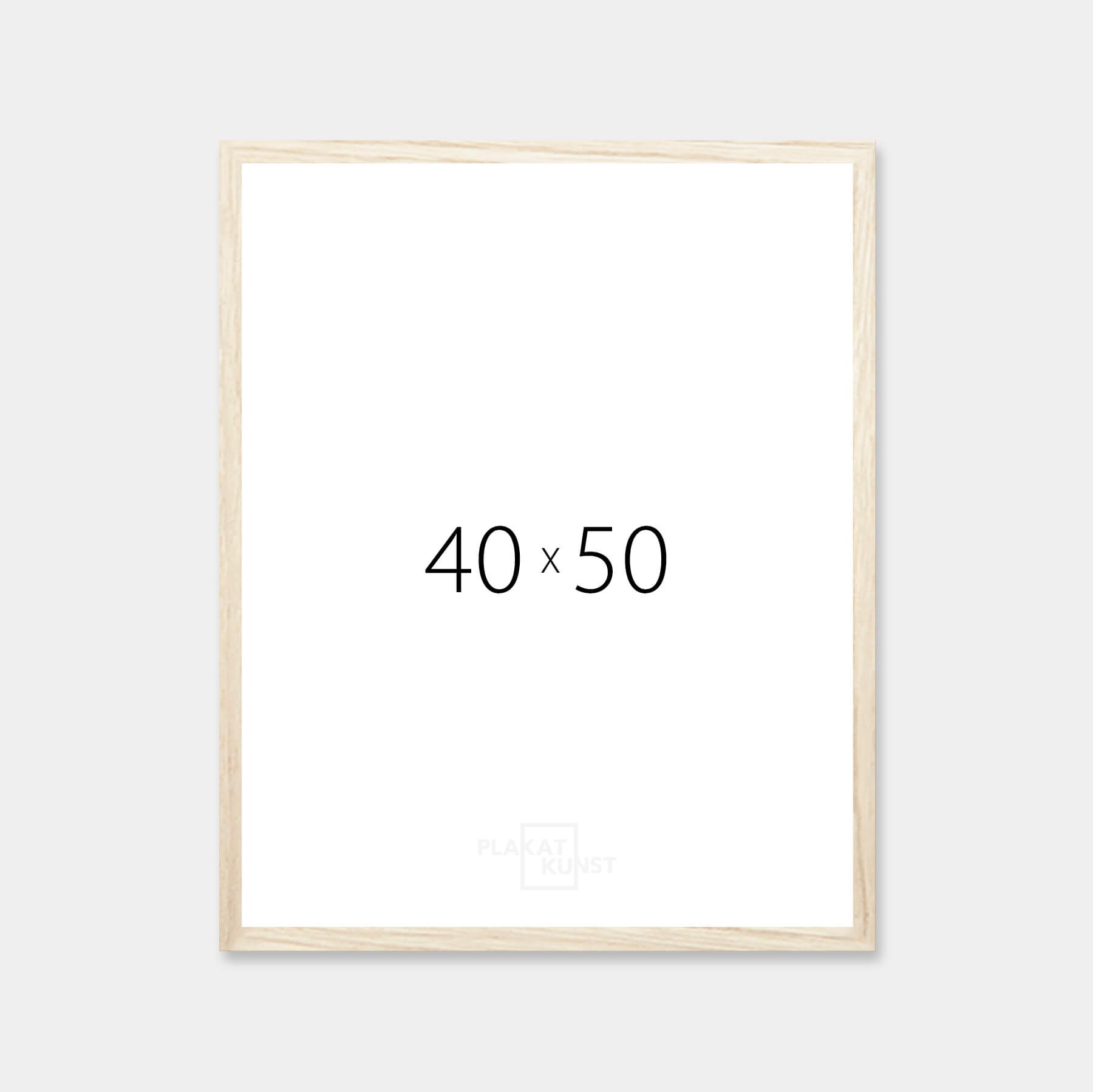 Heller Eichenrahmen - Schmal (15 mm) - 40×50 cm