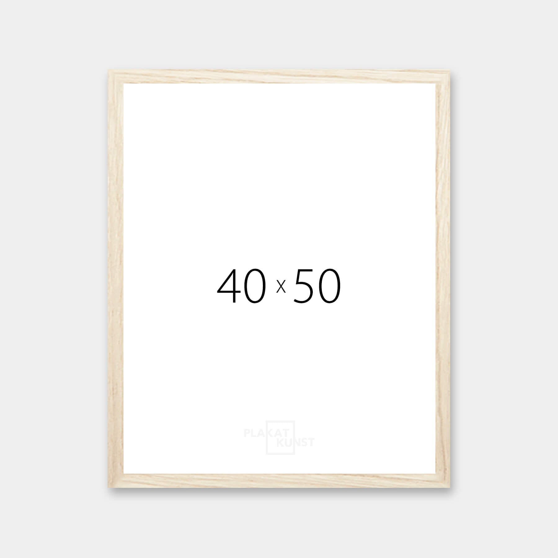 Heller Eichenrahmen - Breit (20 mm) - 40×50 cm