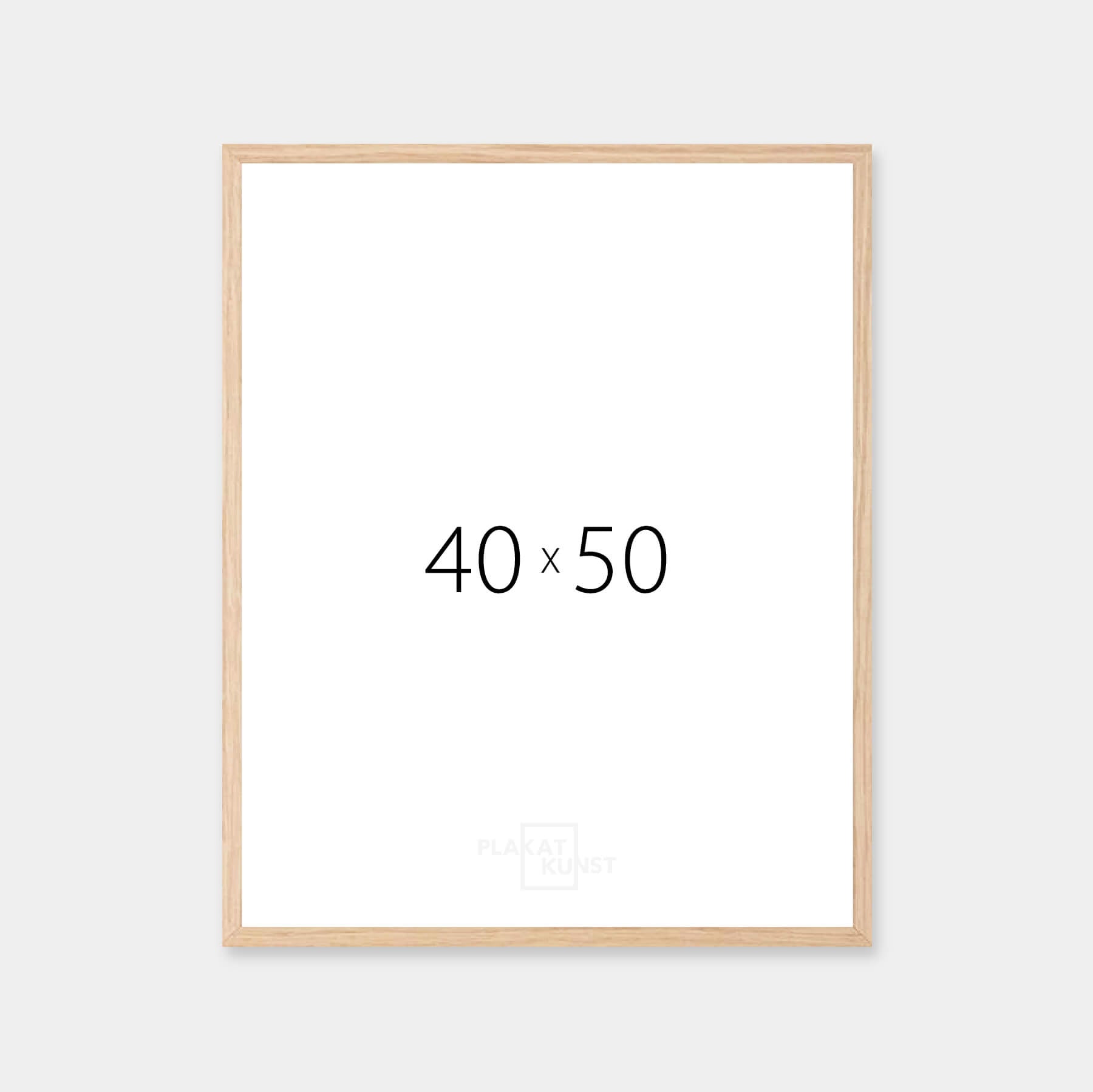 Massiver Eichenrahmen - Schmal (12 mm) - 40×50 cm