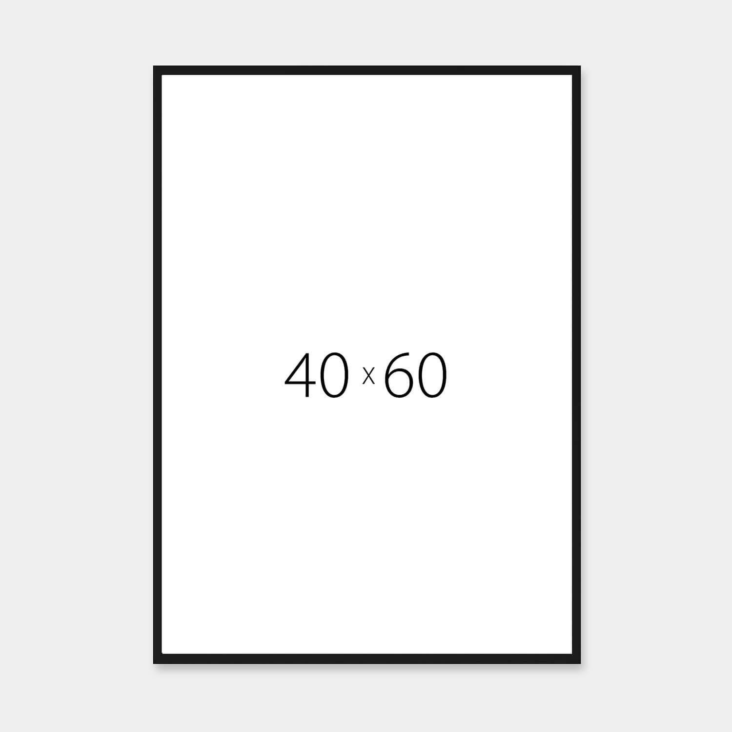 Schwarzer Aluminiumrahmen – schmal (9 mm) – 40x60 cm