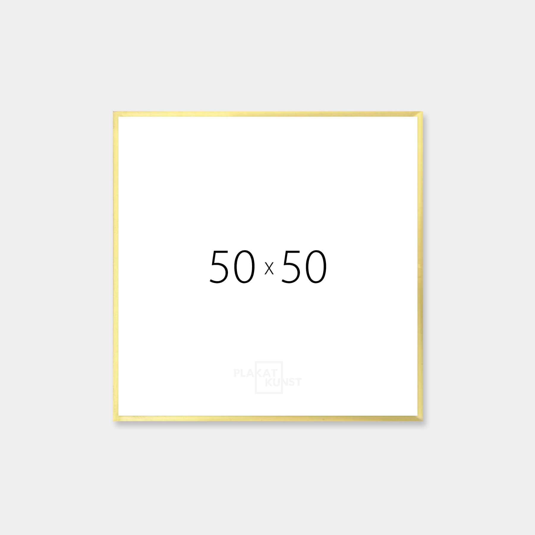 Aluminiumrahmen Gold – Schmal (9 mm) – 50×50 cm