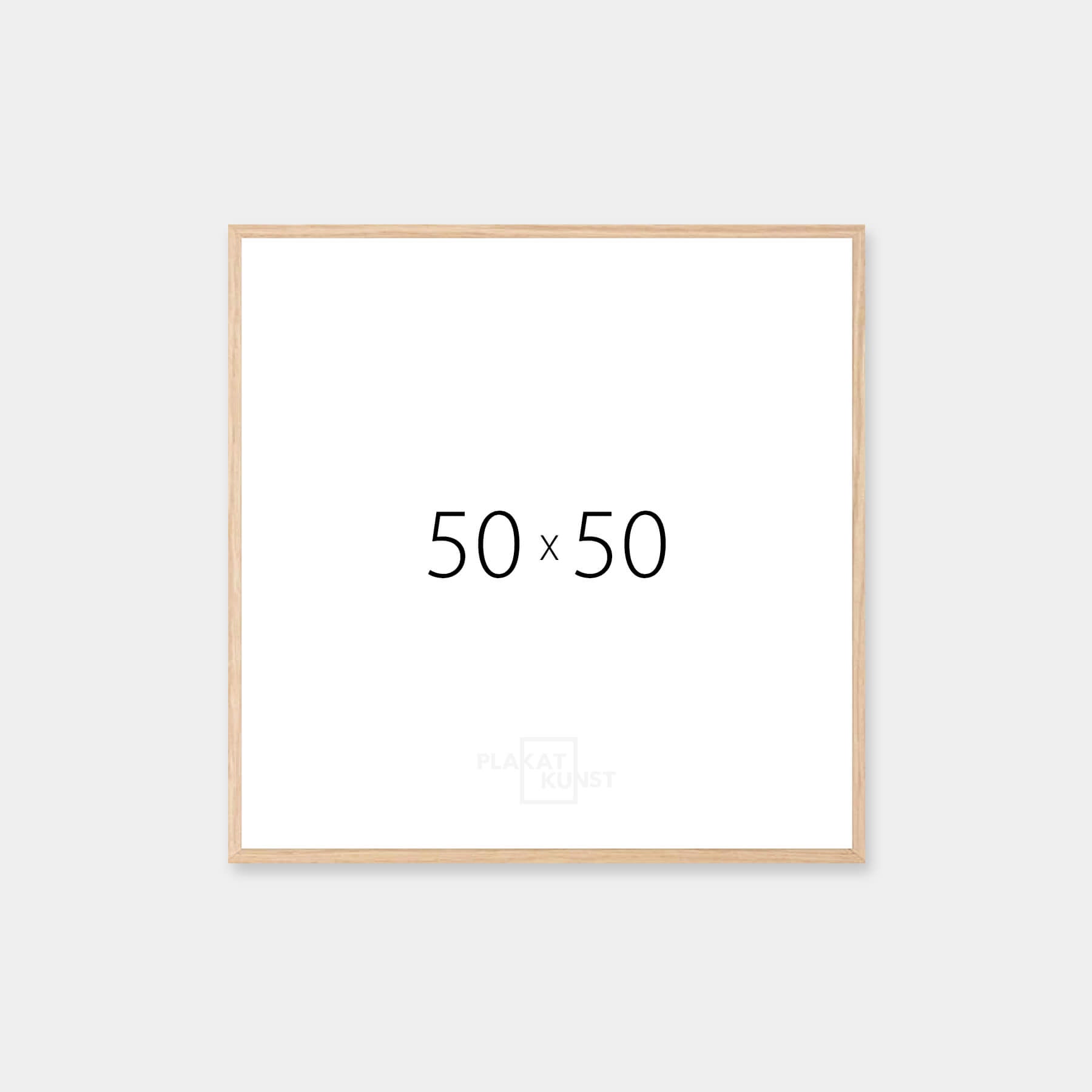 Massiver Eichenrahmen - Schmal (12 mm) - 50×50 cm