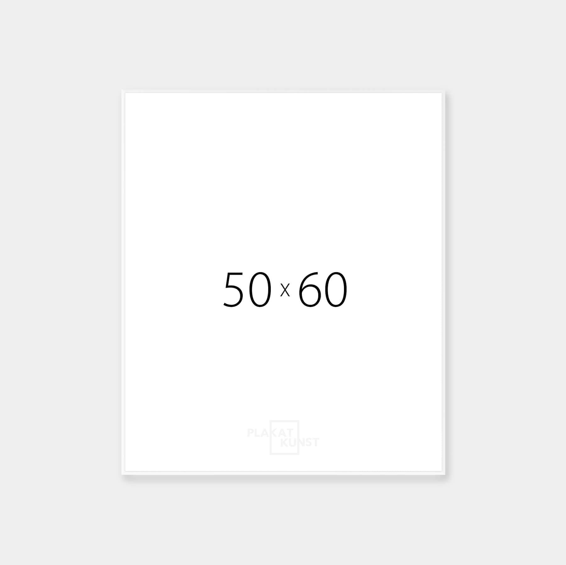 Mat sølv aluramme - Smal (9 mm) – 50x60 cm-PlakatKunst