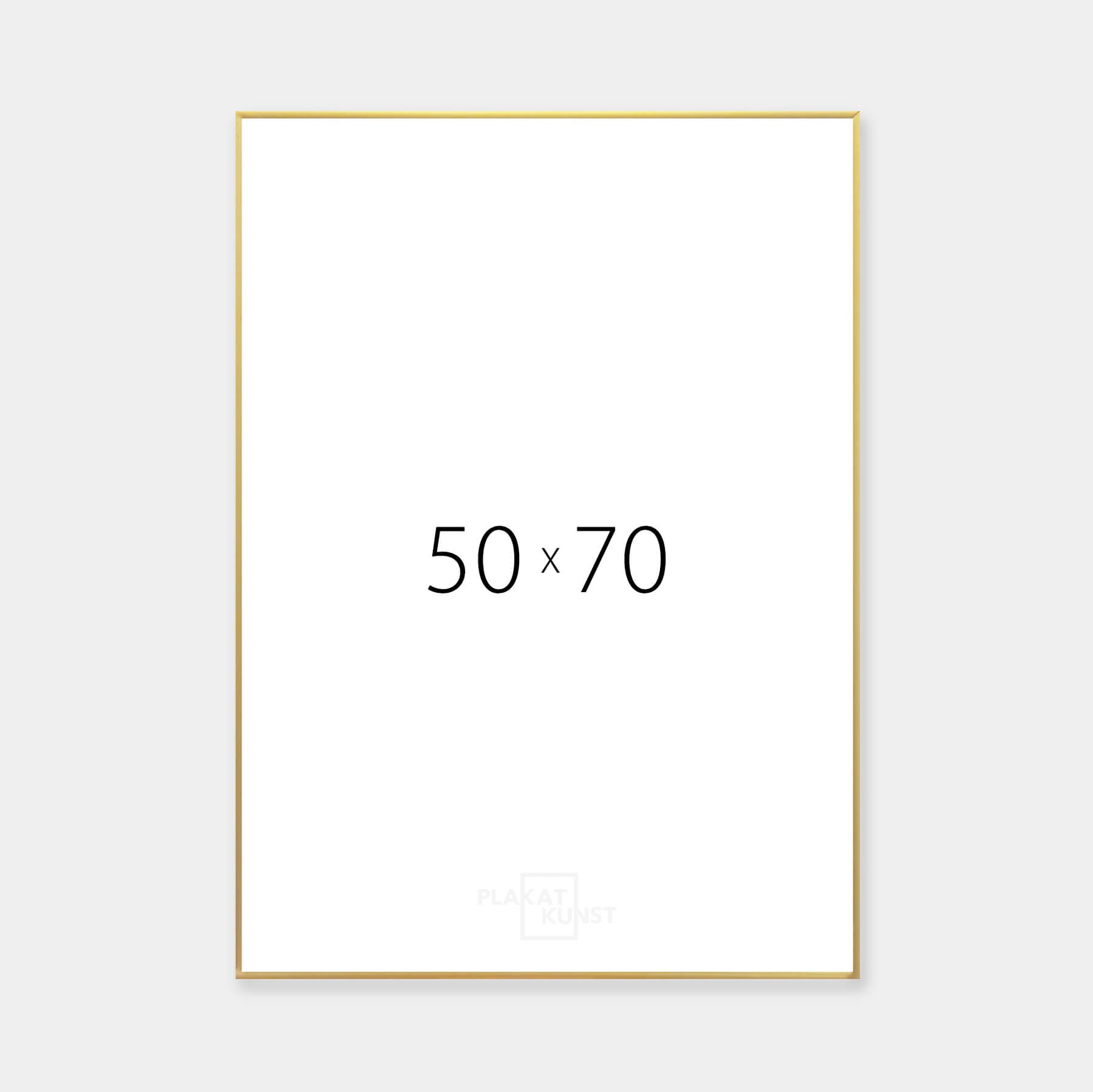 Aluminiumrahmen Gold - Schmal (9 mm) - 50x70 cm