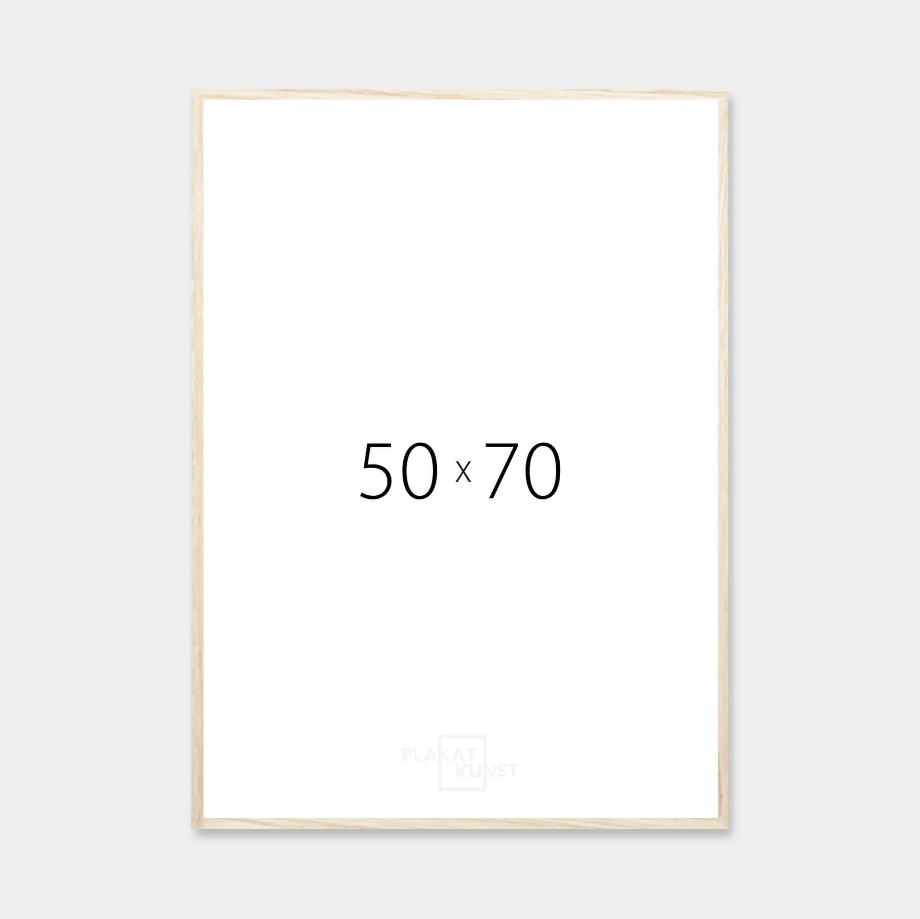 Heller Holzrahemn - Schmal (15 mm) - 50x70 cm