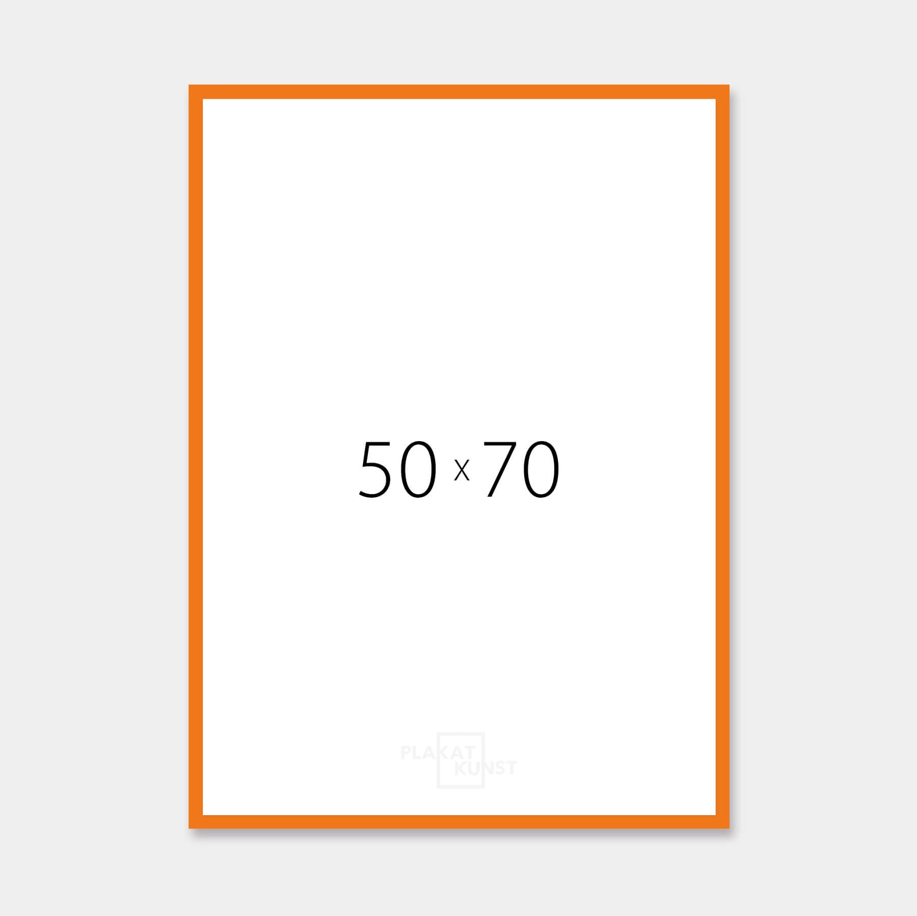 Bilderrahmen orange glänzend - 50x70 | Holzrahmen