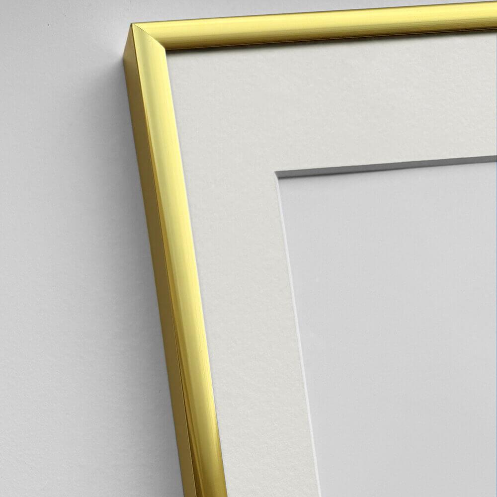 Guld premium aluramme - Smal (6 mm) - 70x100 cm-PlakatKunst