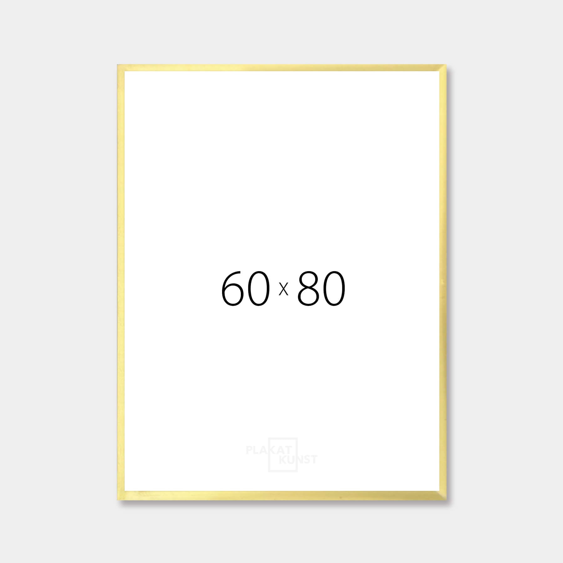 Aluminiumrahmen Gold - Schmal (9 mm) - 60×80 cm