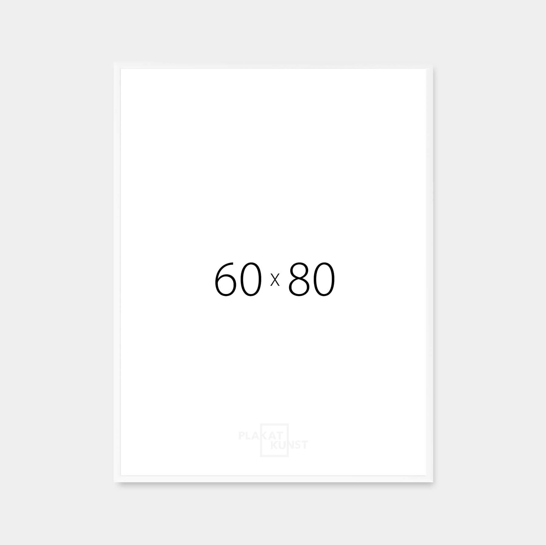 Mat sølv aluramme – Smal (9 mm) – 60x80 cm-PlakatKunst