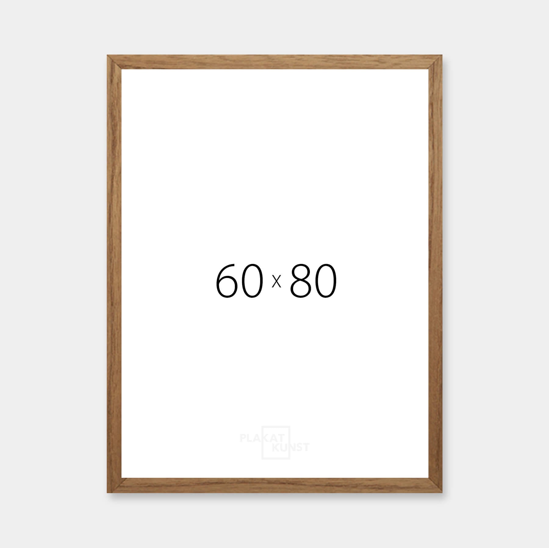 Dunkler Eichenrahmen – Breit (20 mm) – 60x80 cm