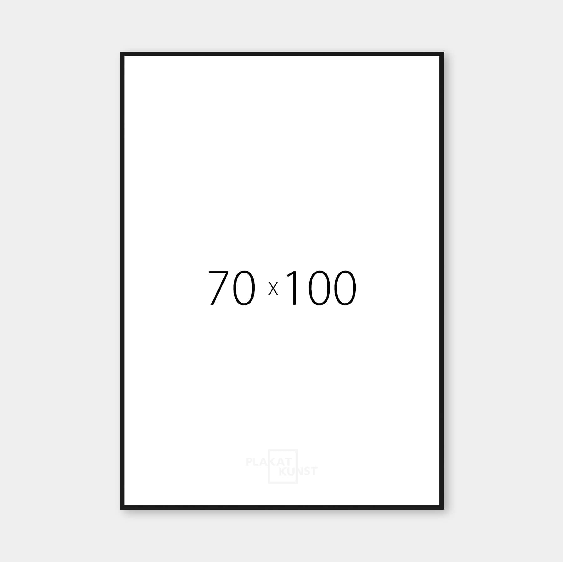 Schwarzer Premium Aluminiumrahmen - Schmal (6 mm) - 70x100 cm