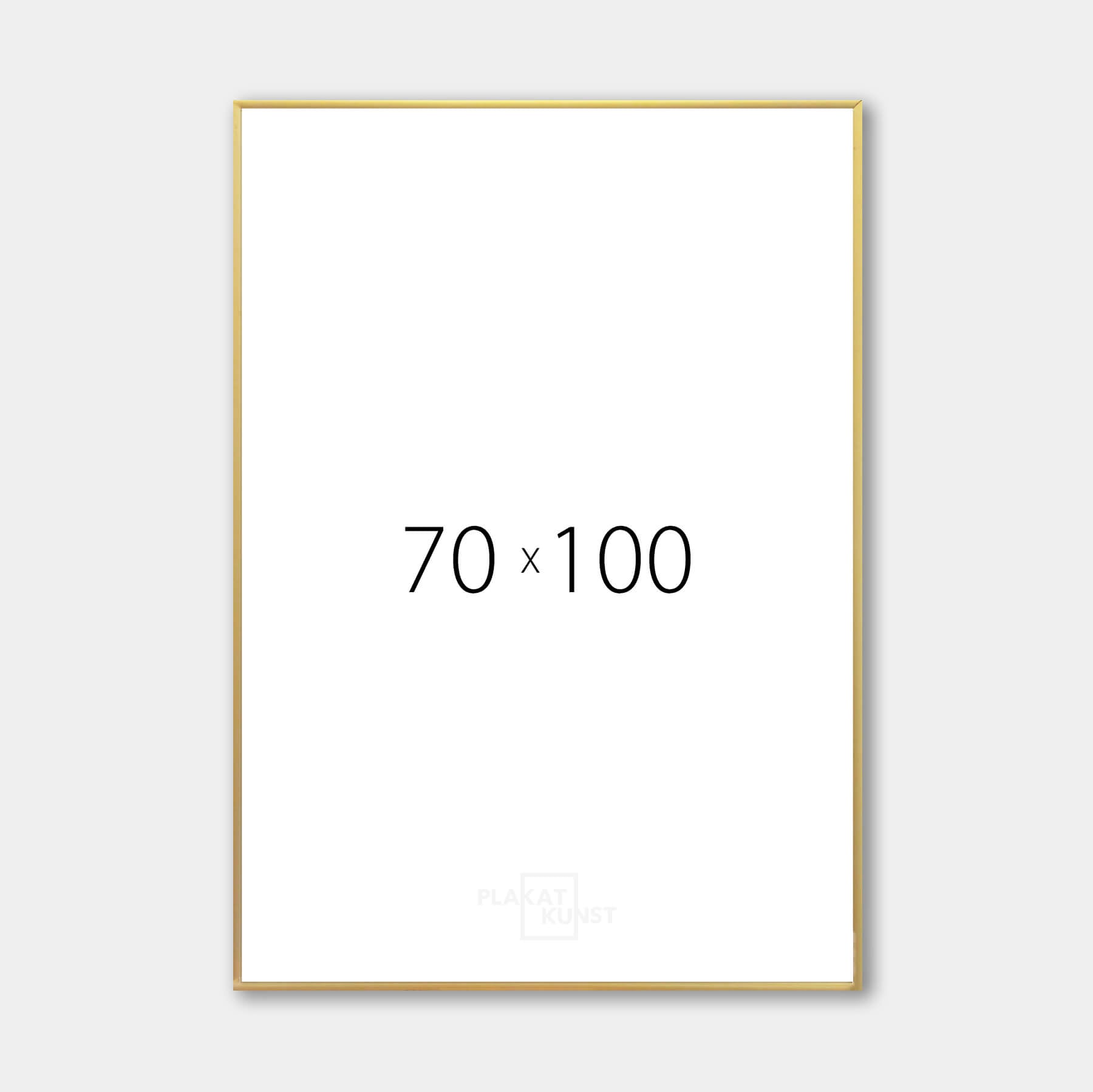 Aluminiumrahmen Gold Premium - Schmal (6 mm) - 70x100 cm