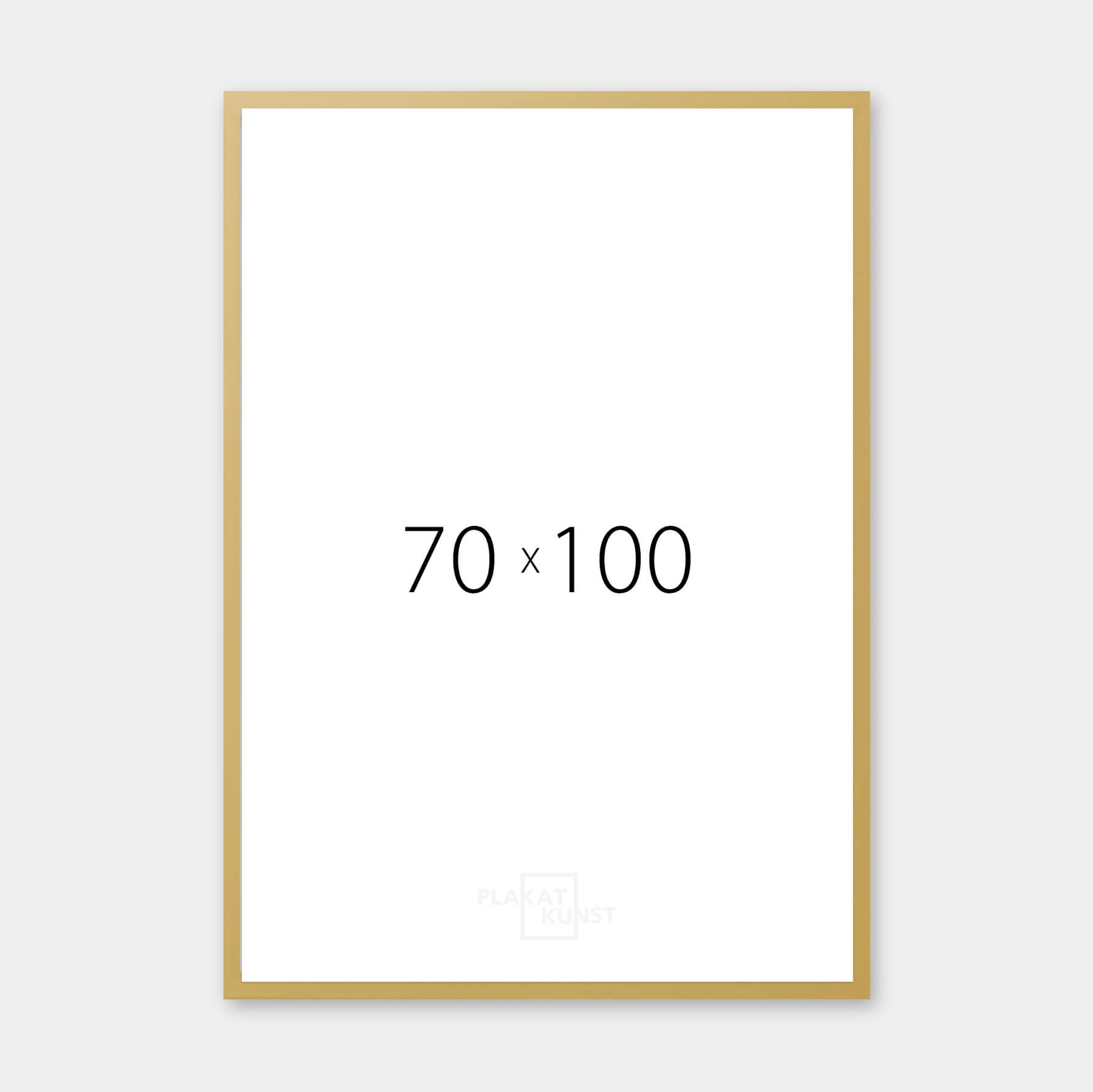 Dunkelgoldener Holzrahmen – Breit (20 mm) – 70x100 cm
