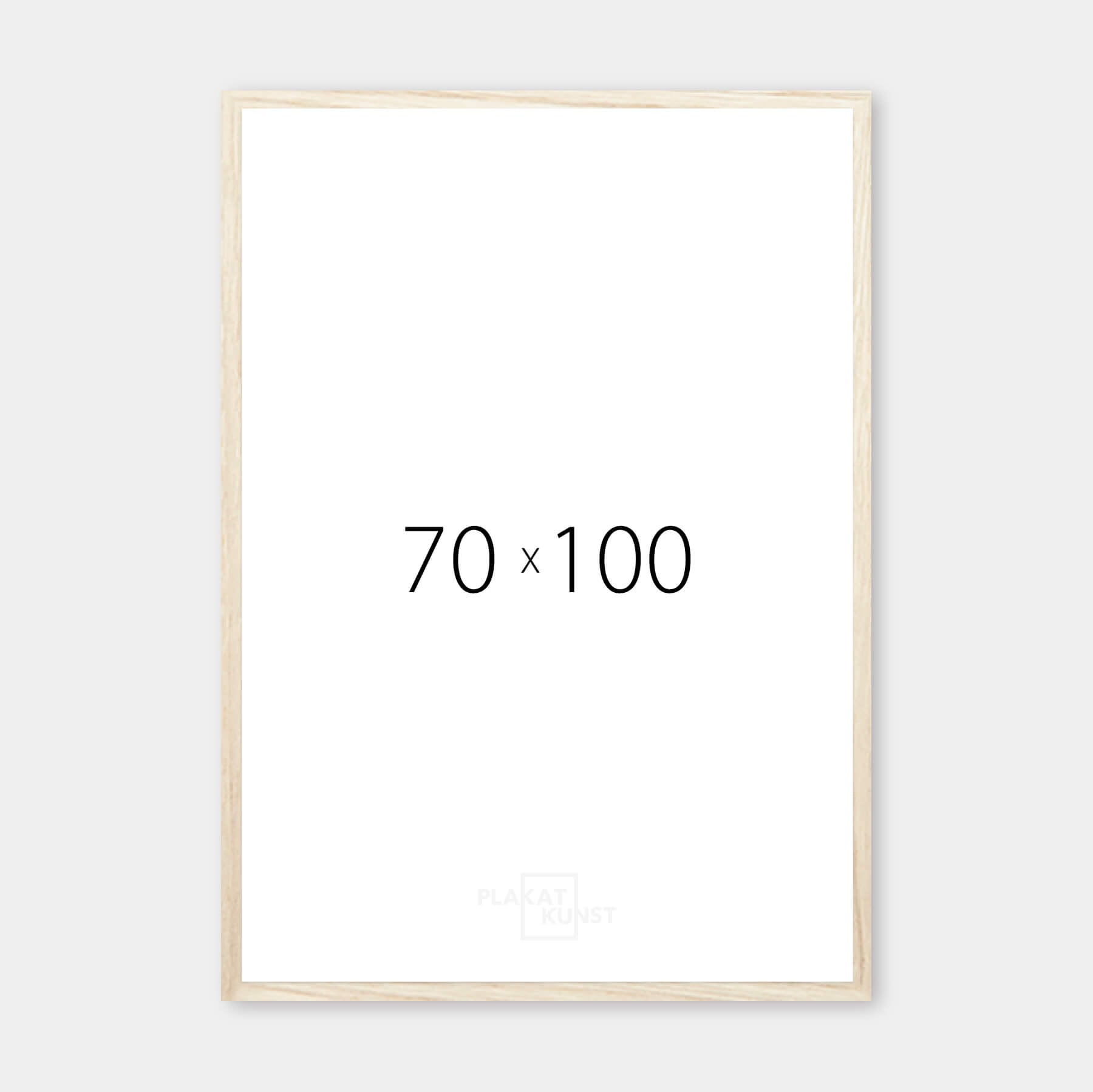 Heller Eichenrahmen - Breit (20 mm) - 70x100 cm