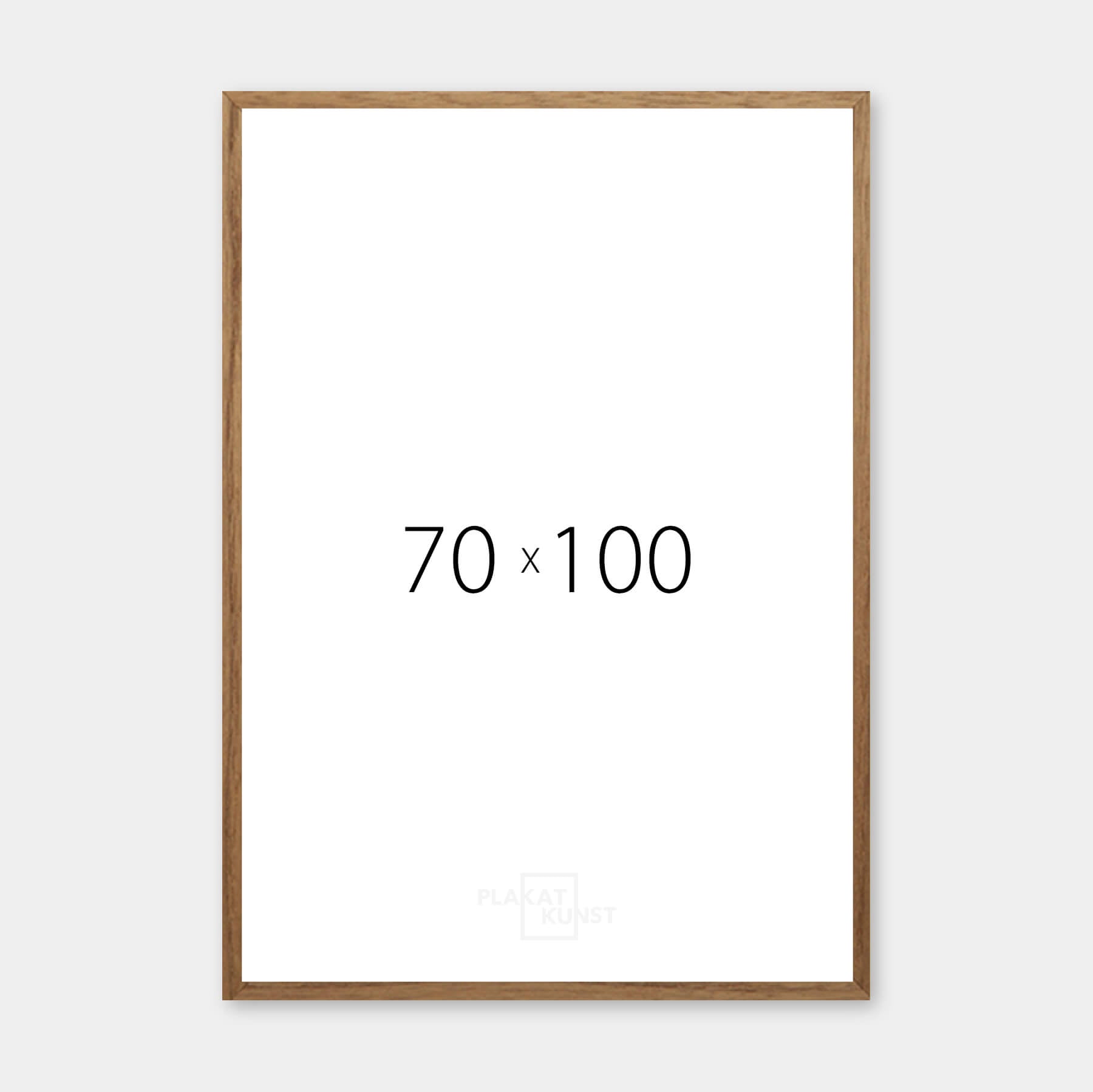 Dunkler Eichenrahmen - Breit (20 mm) - 70x100 cm