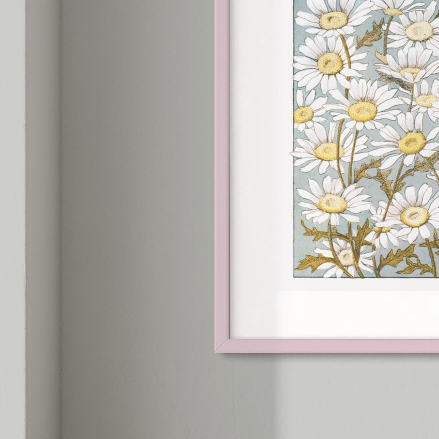 Rosa matter Holzrahmen – Schmal (15 mm)