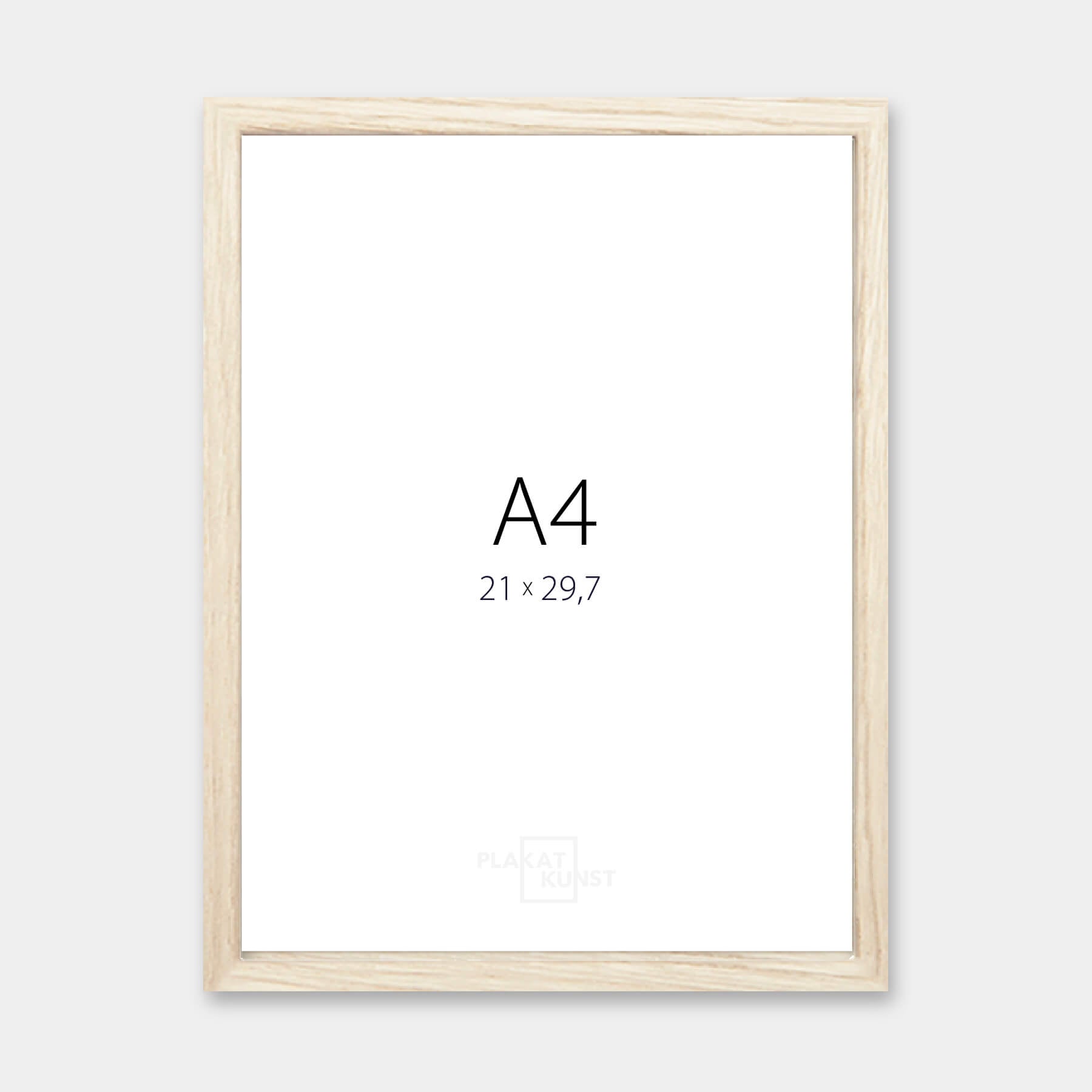 Heller Eichenrahmen – Schmal (15 mm) – A4 (21 x 29,7 cm)