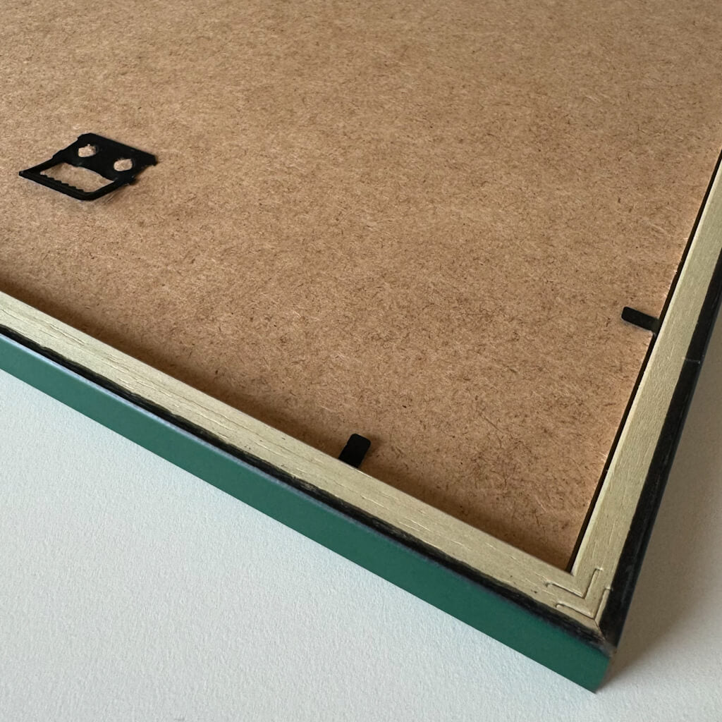 Dunkelgrüner matter Holzrahmen - Schmal (15 mm) - 40×40 cm