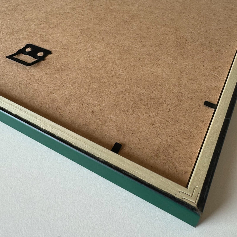 Dunkelgrüner matter Holzrahmen - Schmal (15 mm) - 60x80 cm