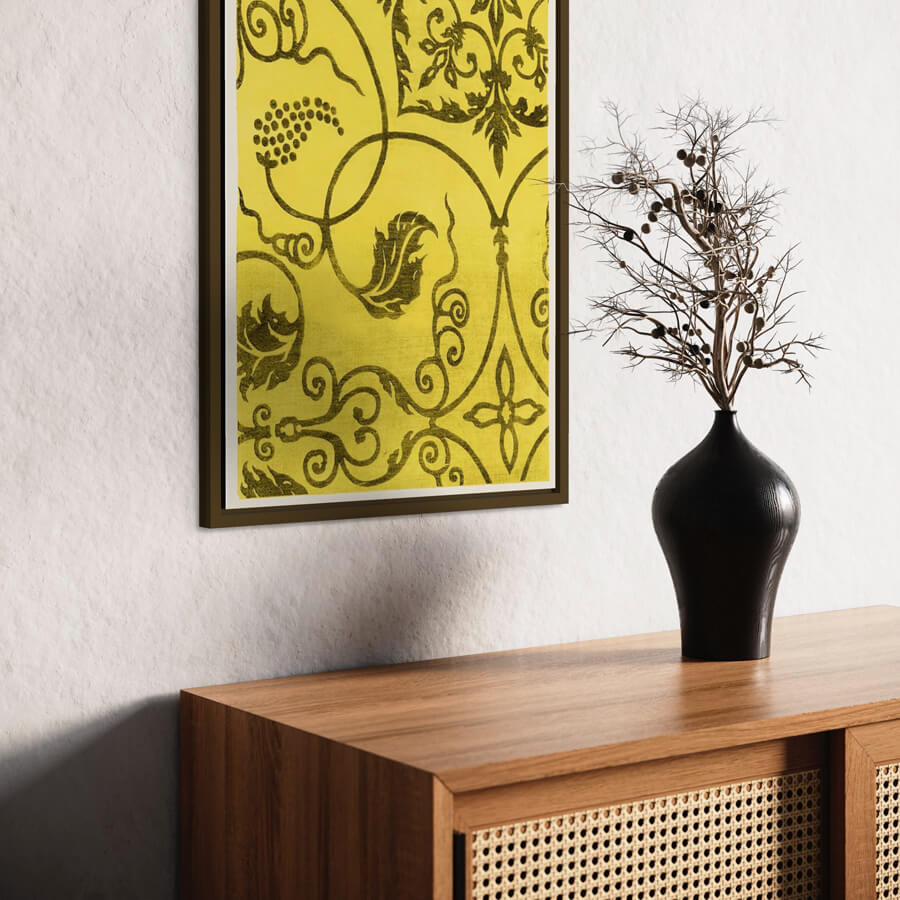 Brauner matter Holzrahmen - Schmal (15 mm) - 60×60 cm