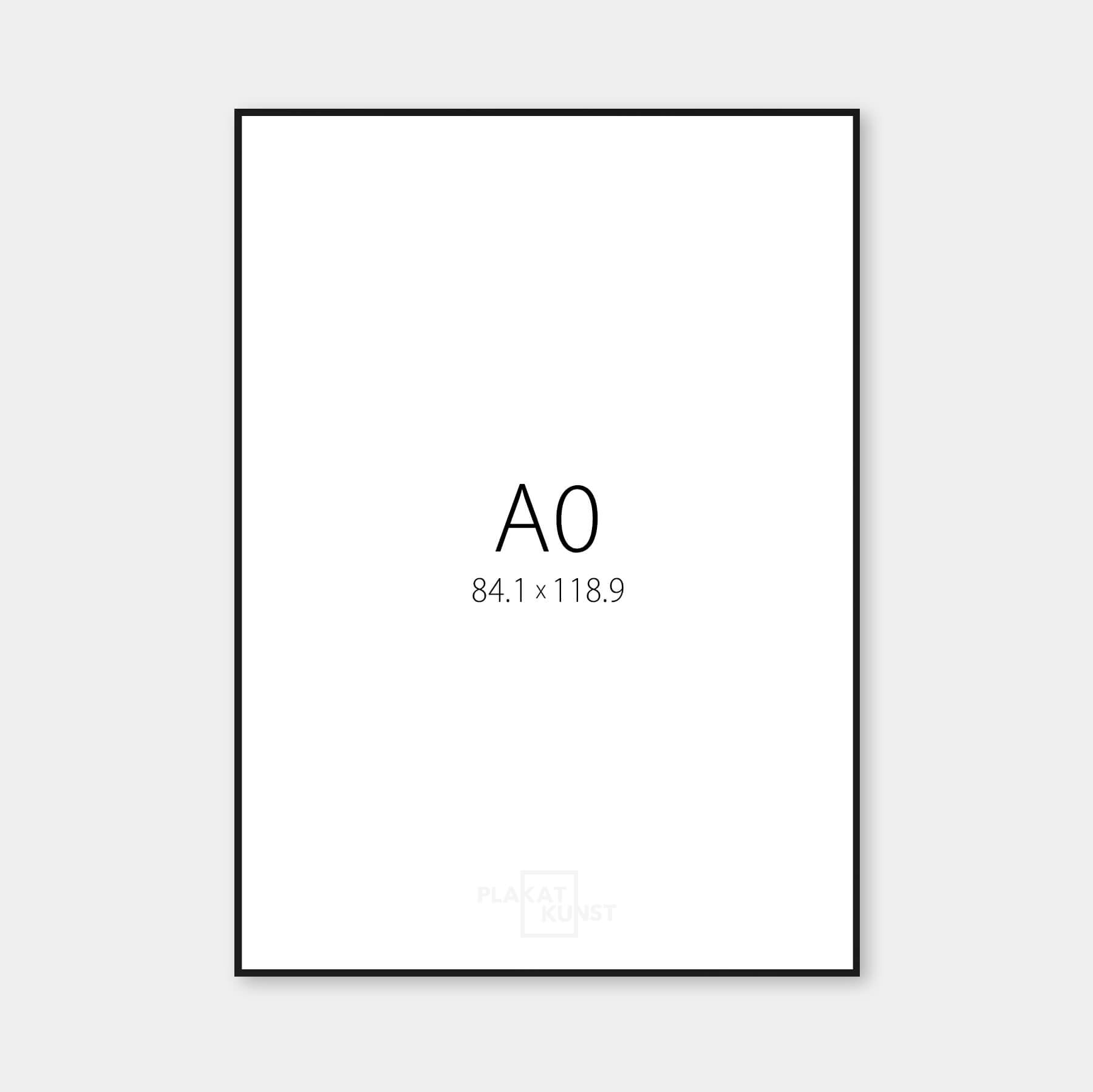 Schwarzer Premium-Aluminiumrahmen – Schmal (6 mm) – A0 (84,1x118,9 cm)