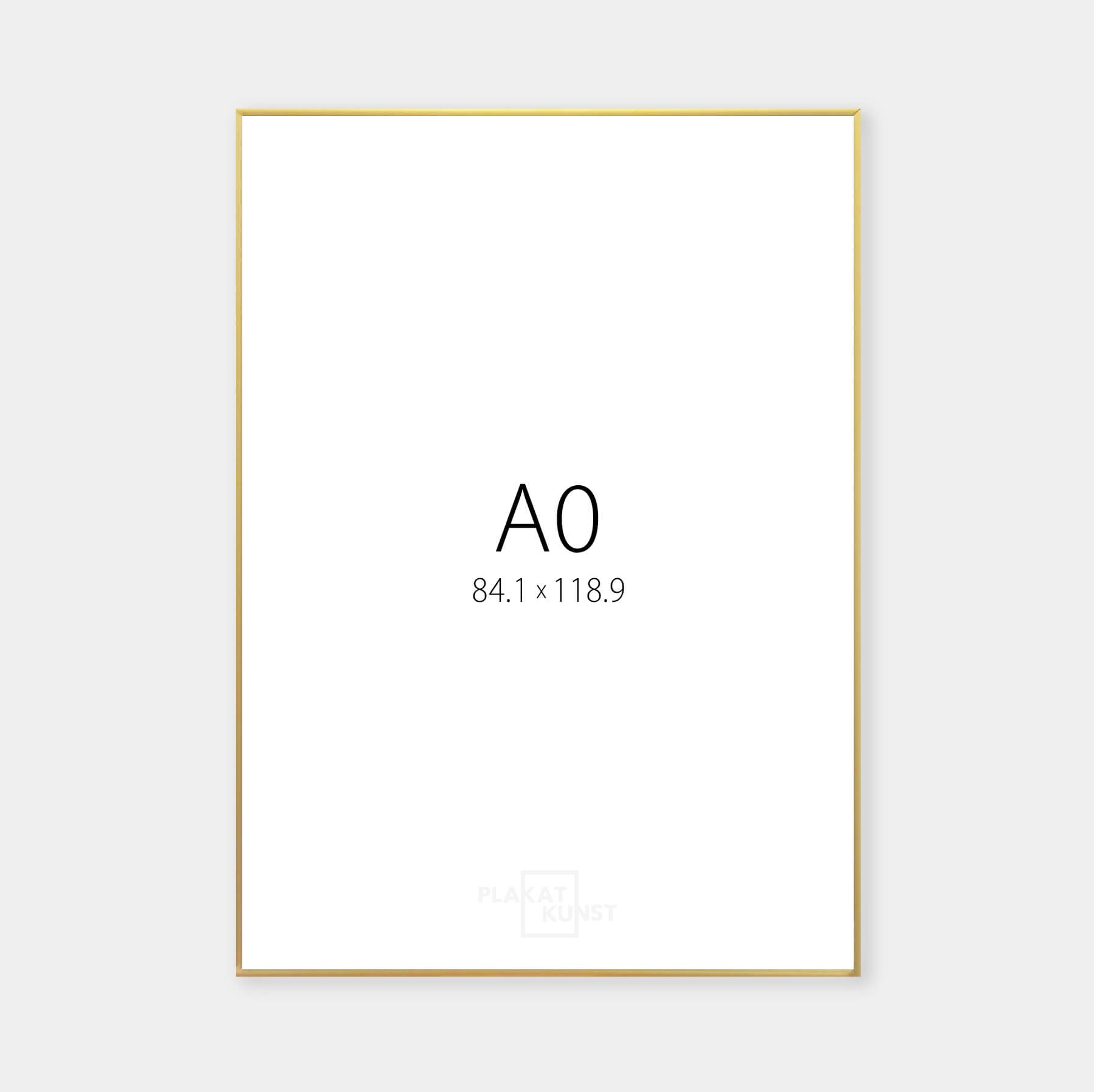 A0 Aluminiumrahmen Gold – Schmal (6 mm) – 84,1x118,9 cm