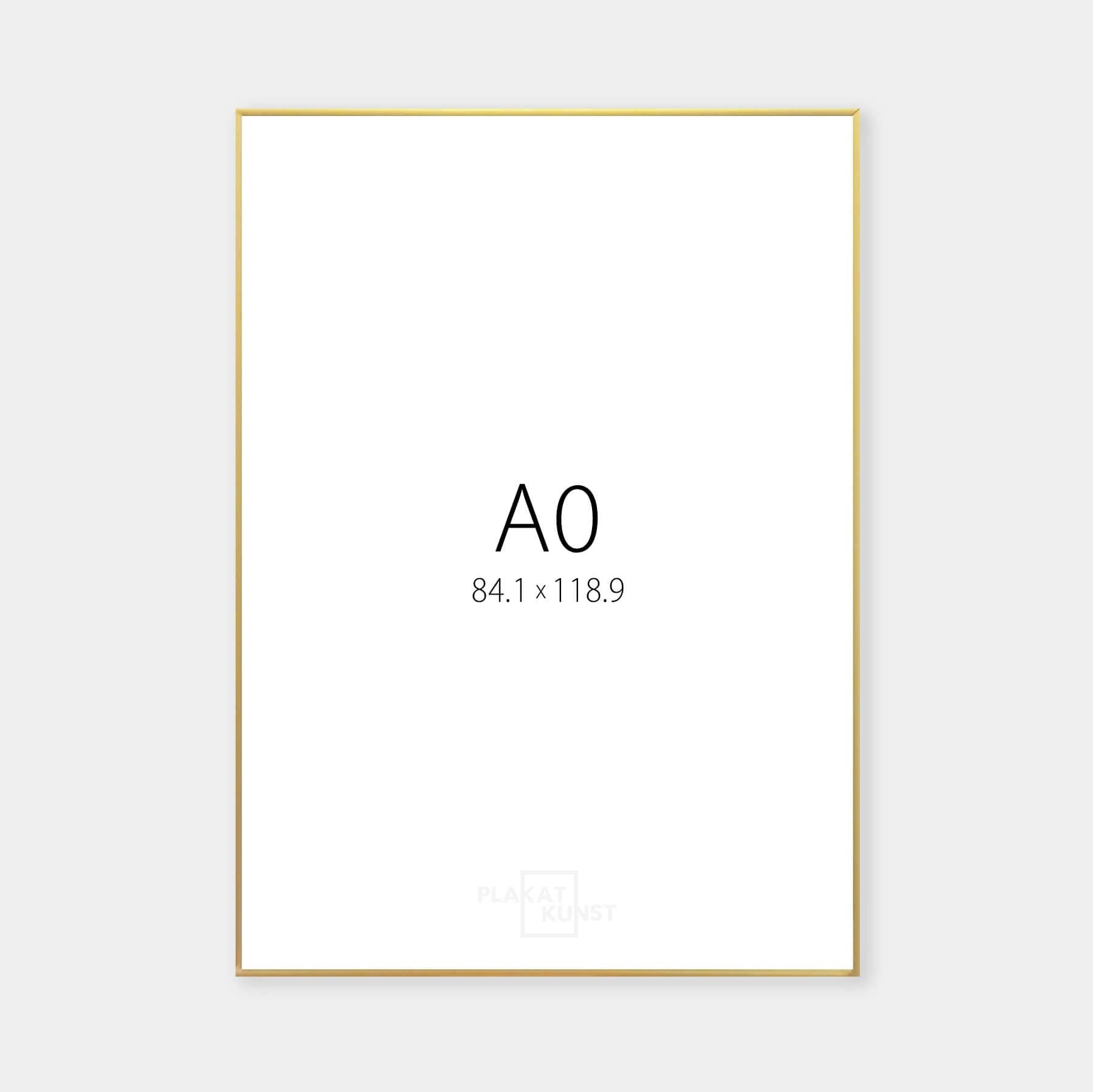 Guld premium aluramme - Smal (6 mm) - A0 (84,1x118,9 cm)-PlakatKunst