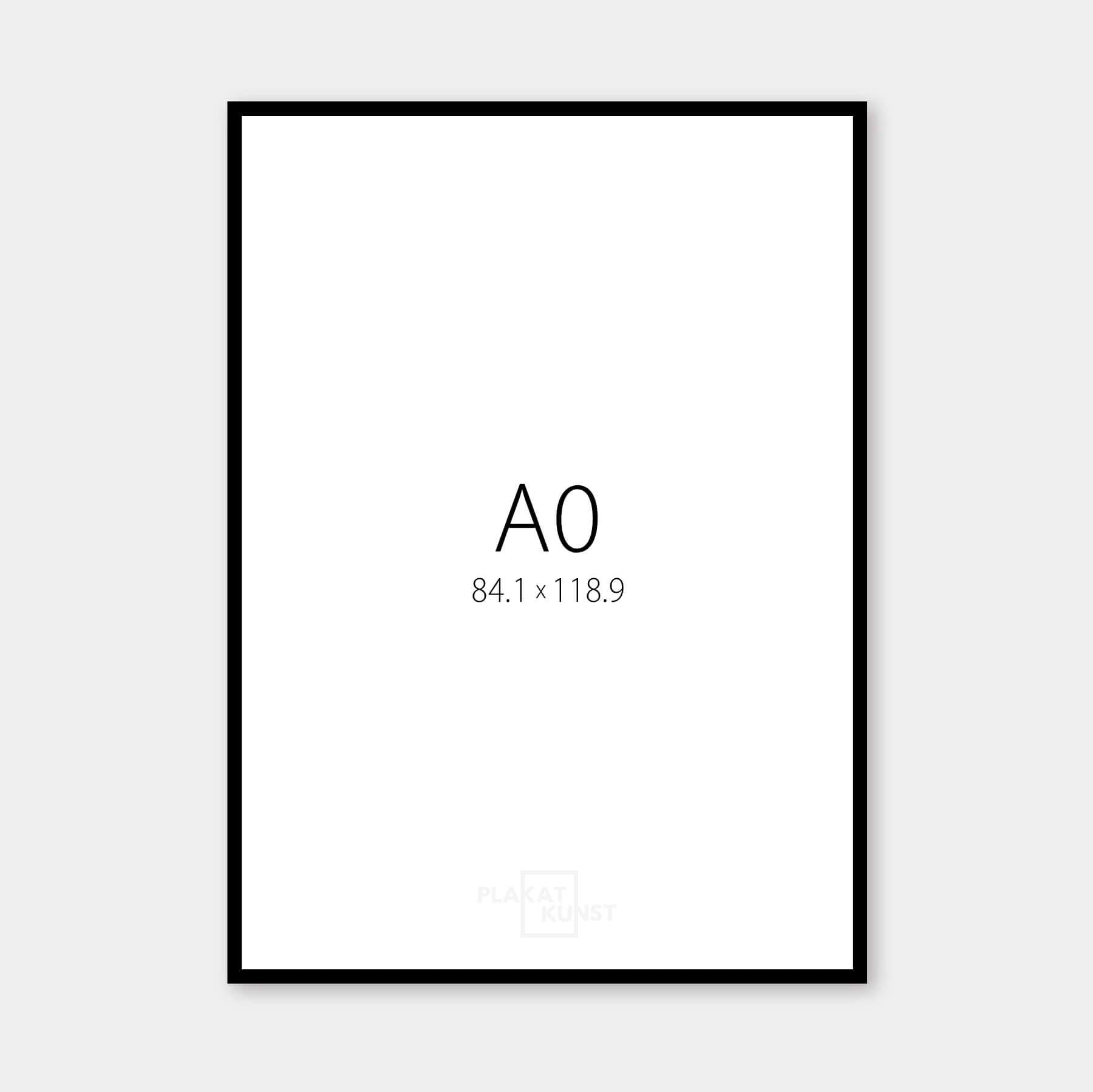 Sort træramme - Bred (20 mm) - A0 (84,1x118,9 cm)-PlakatKunst