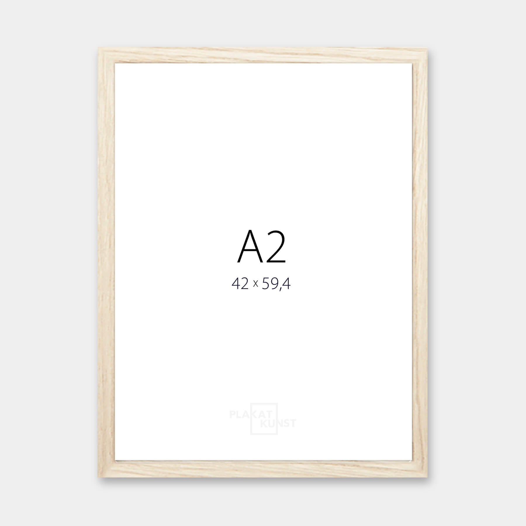 Heller Eichenrahmen – Breit (20 mm) – A2 (42 x 59,4 cm)