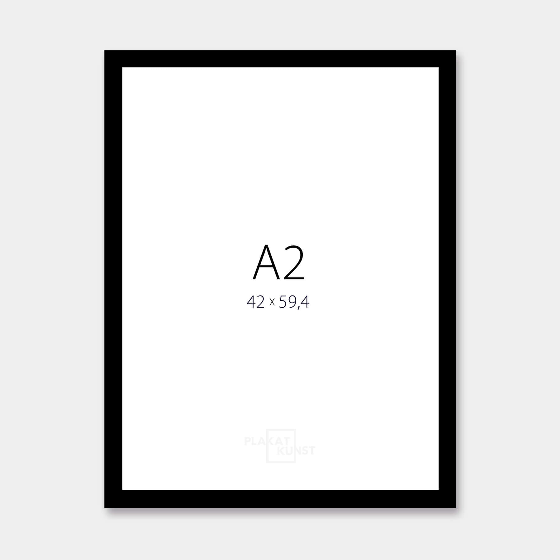 Schwarzer Holzrahmen – Breit (20 mm) – A2 (42 x 59,4 cm)