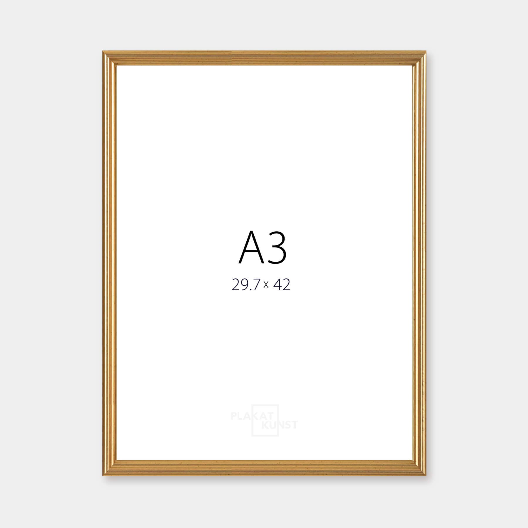 Vintage-Goldrahmen – schmal (15 mm) – A3 (30x42 cm)
