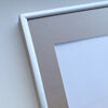 Mattsilberner Aluminiumrahmen - Schmal (9 mm) - 40x40 cm