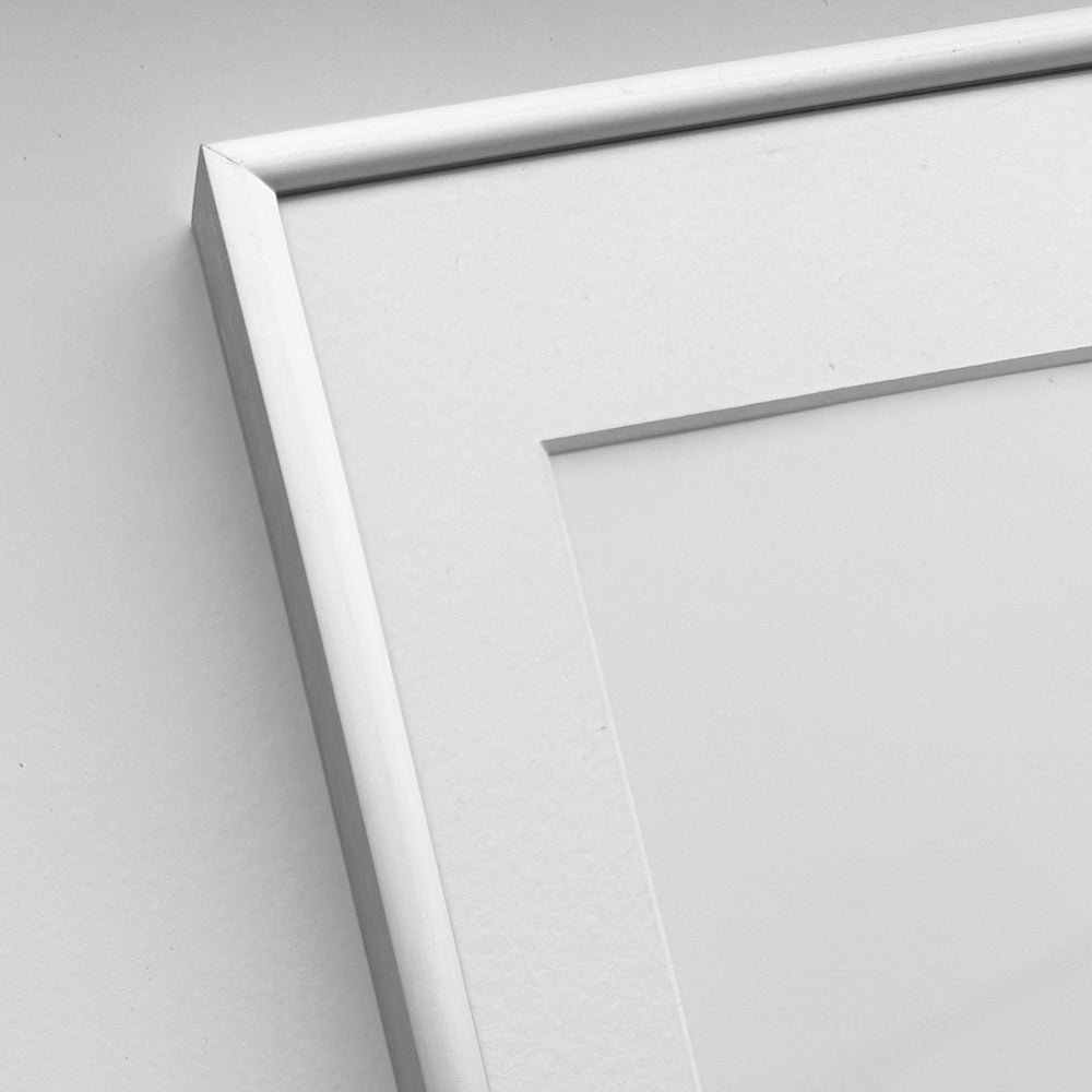 Mattsilberner Aluminiumrahmen - Schmal (9 mm) - 40x40 cm