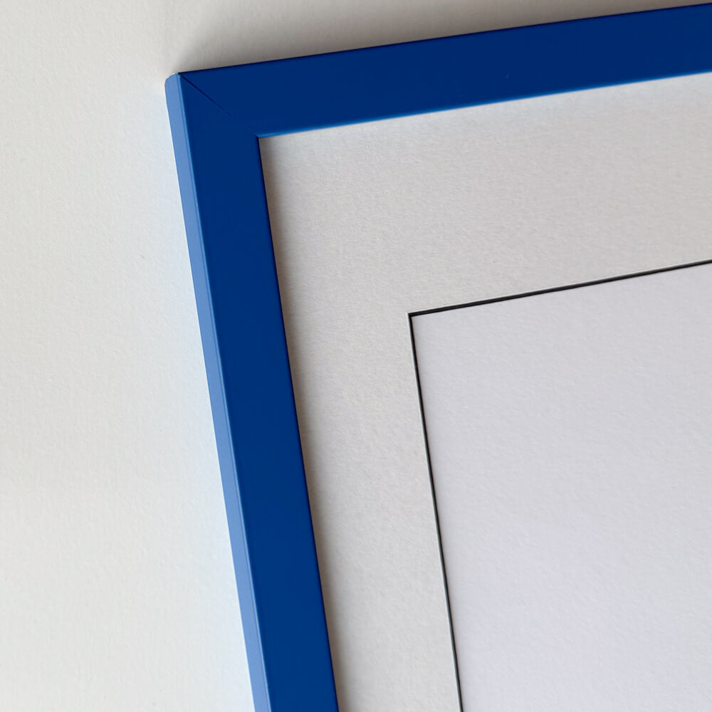 Blau matter Holzrahmen - Schmal (15 mm) - 60x80 cm