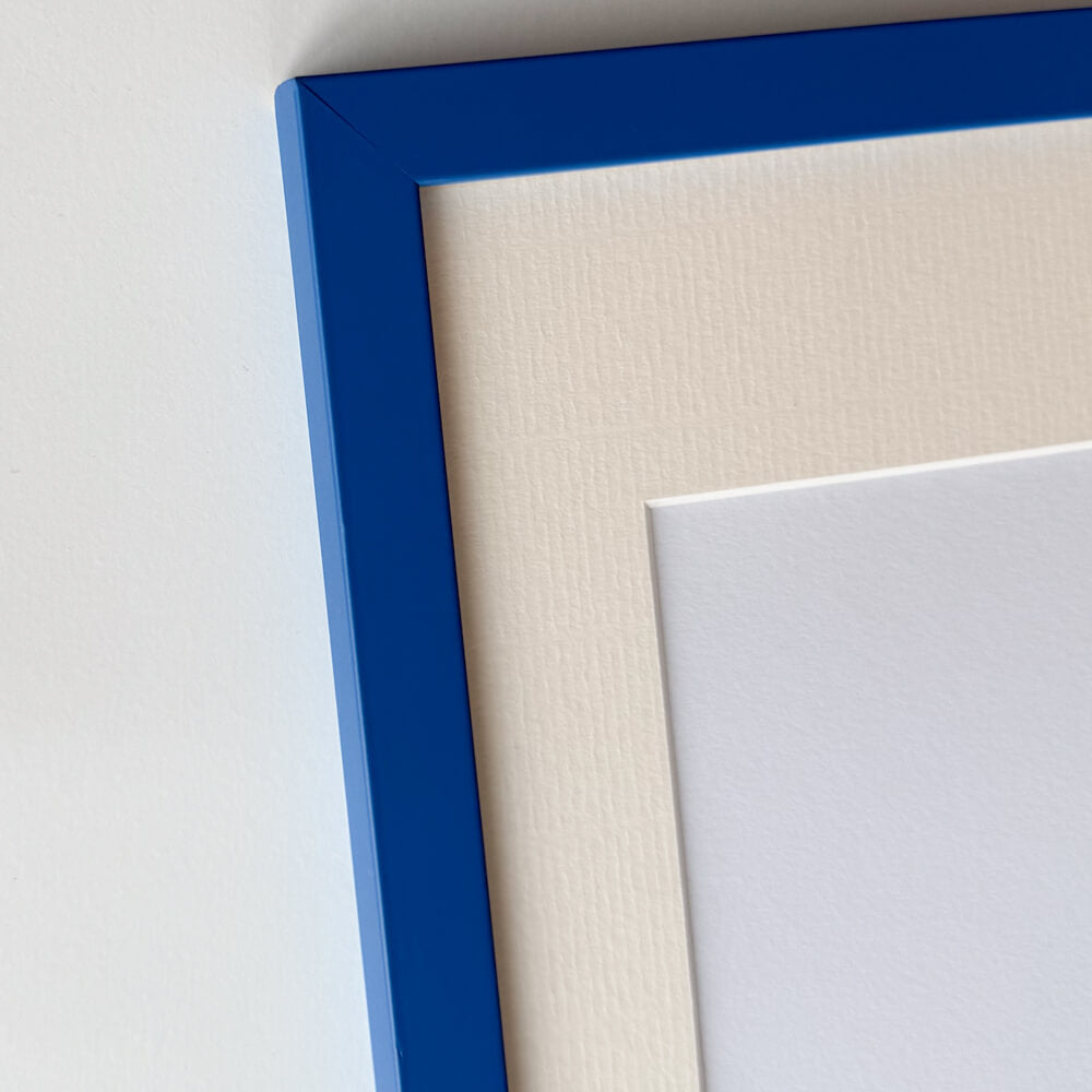 Blau matter Holzrahmen - Schmal (15 mm) - 60x80 cm