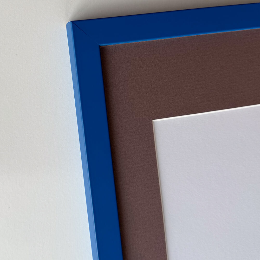 Blau matter Holzrahmen - Schmal (15 mm) - 60x80 cm