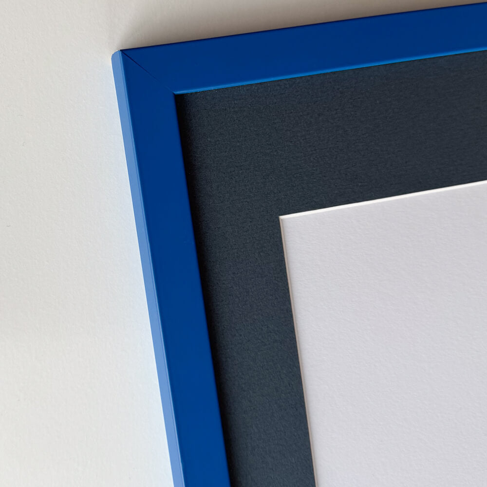 Blau matter Holzrahmen - Schmal (15 mm) - 60x80 cm