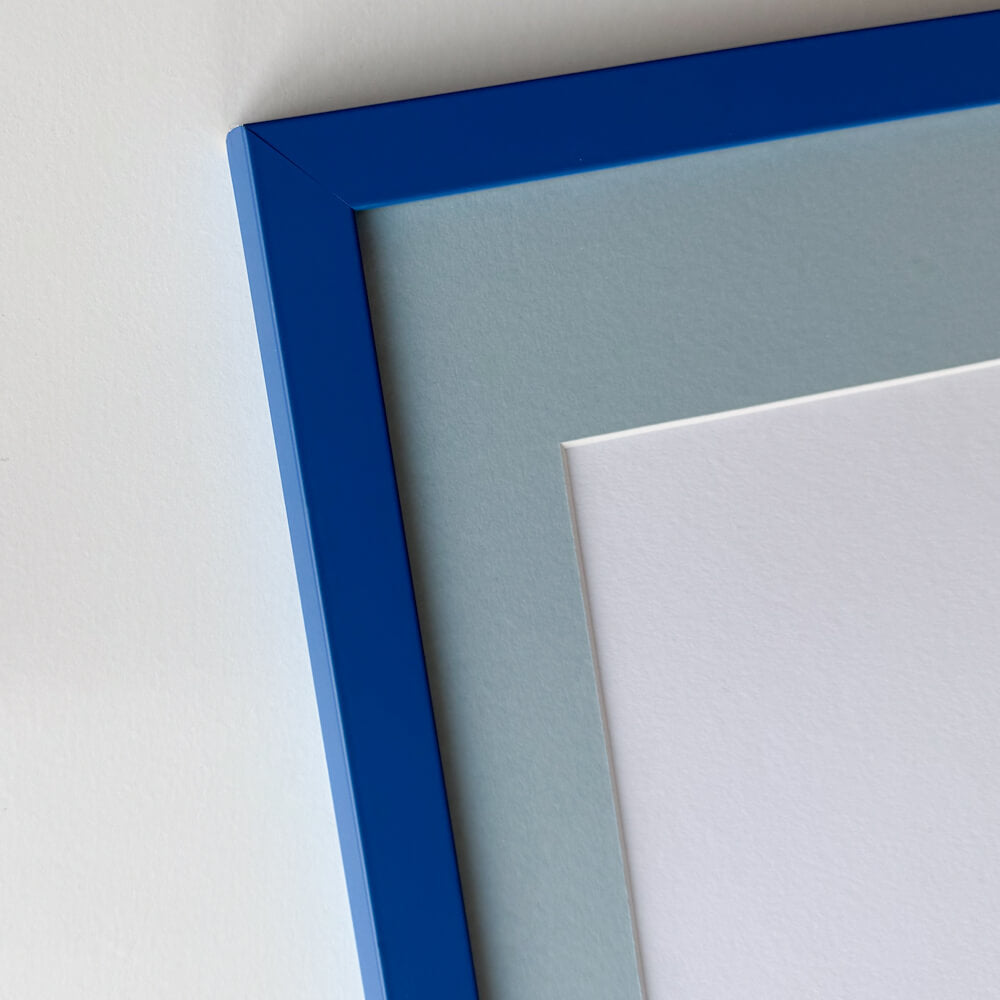 Blau matter Holzrahmen - Schmal (15 mm) - 60x80 cm