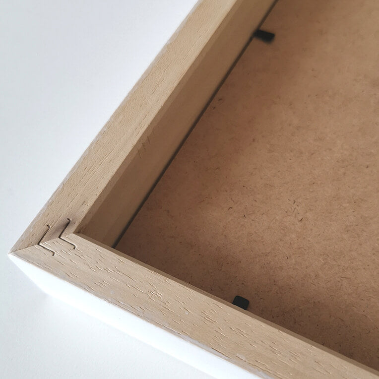 Weißer Holzrahmen - Breit (20 mm) - 60×60 cm